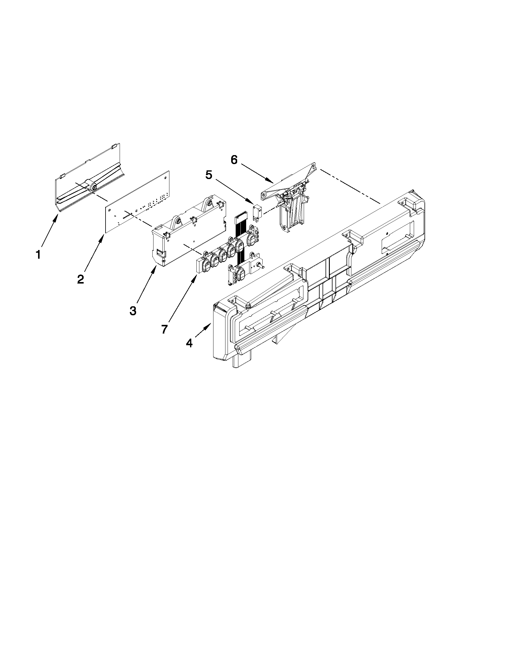 Jenn-Air JDB2150AWP0 control panel parts diagram