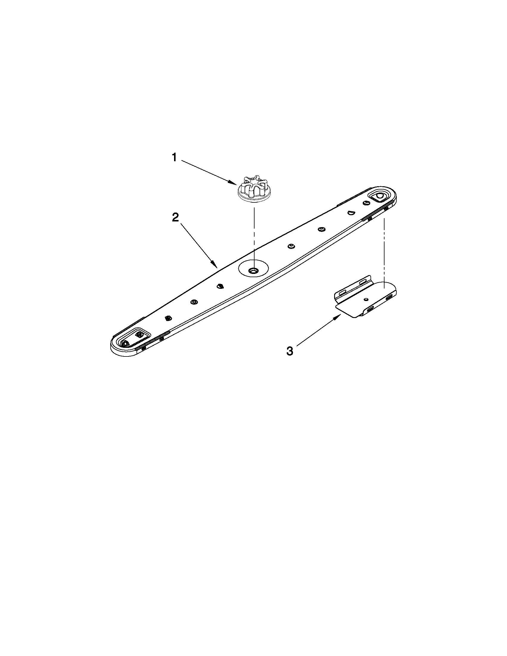 Jenn-Air JDB2150AWP0 lower washarm parts diagram