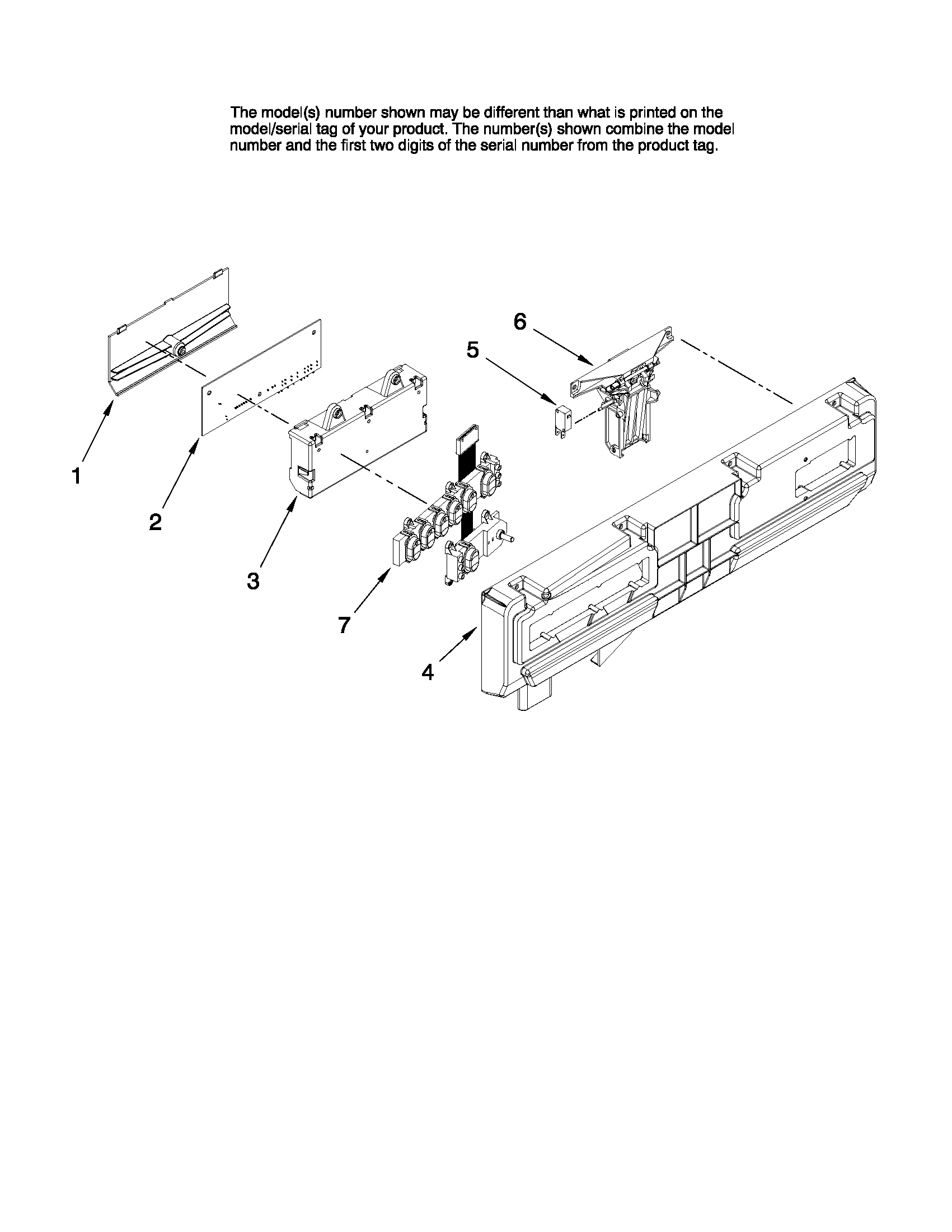Jenn-Air JDB2150AWP1 control panel parts diagram