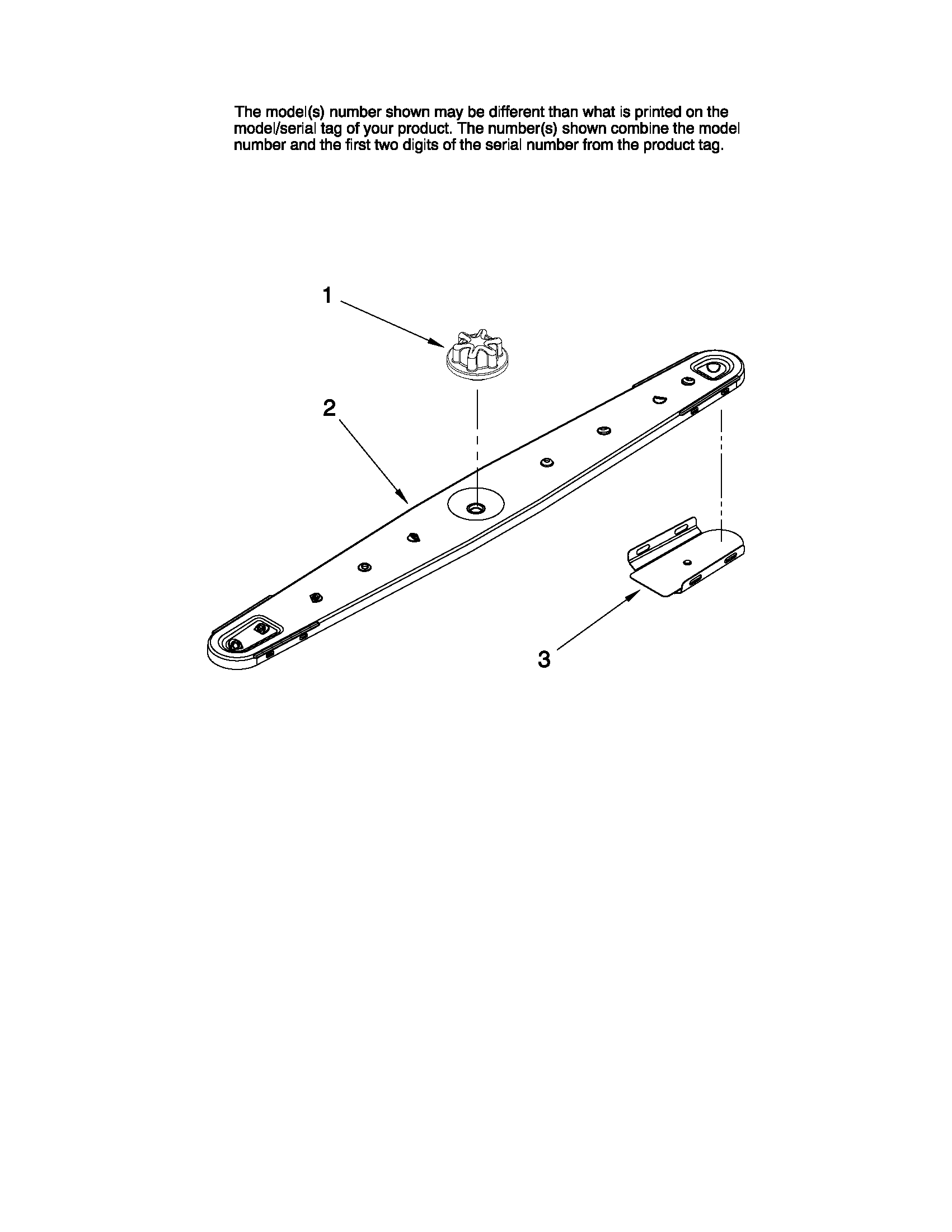 Jenn-Air JDB2150AWP1 lower washarm parts diagram