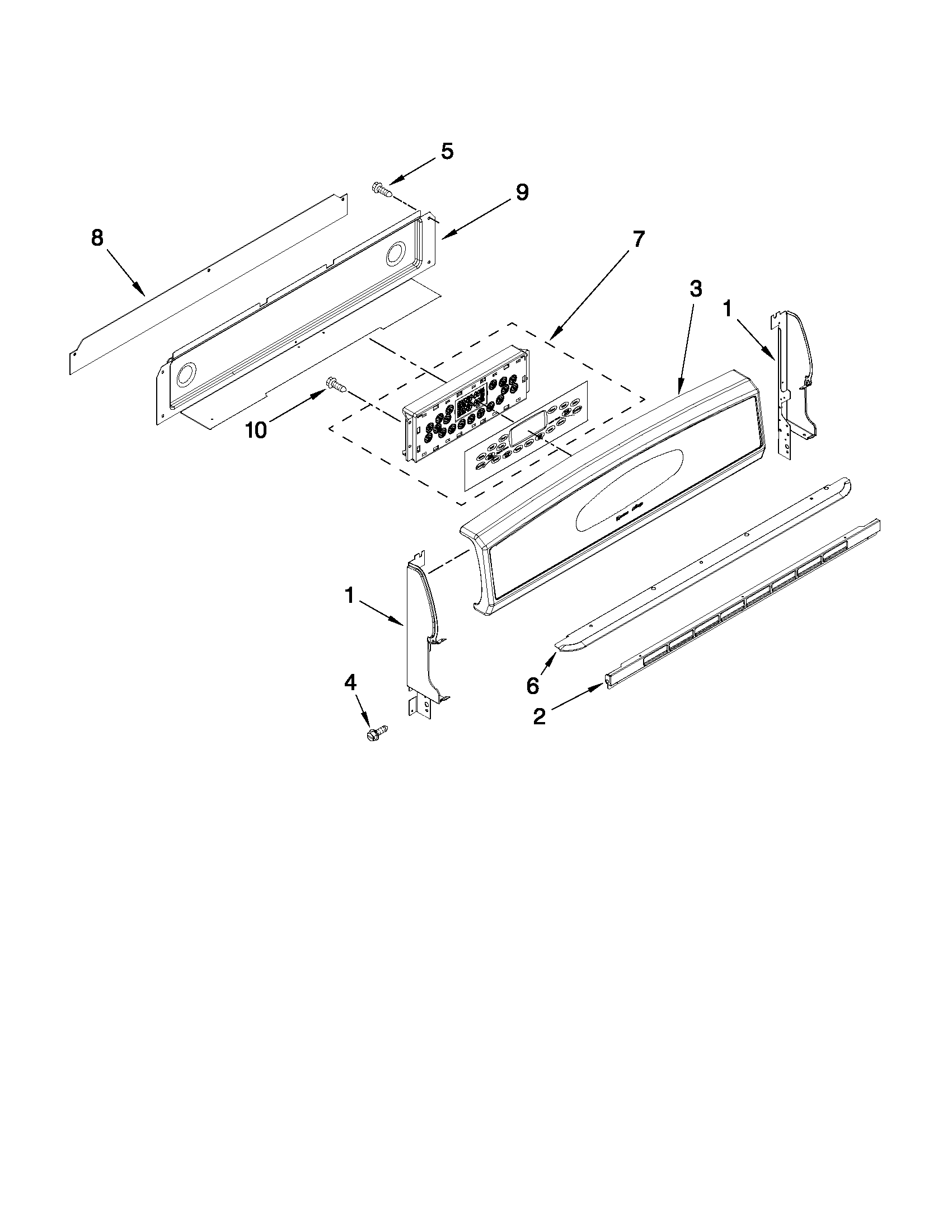 Maytag MGR6875ADS28 control panel parts diagram