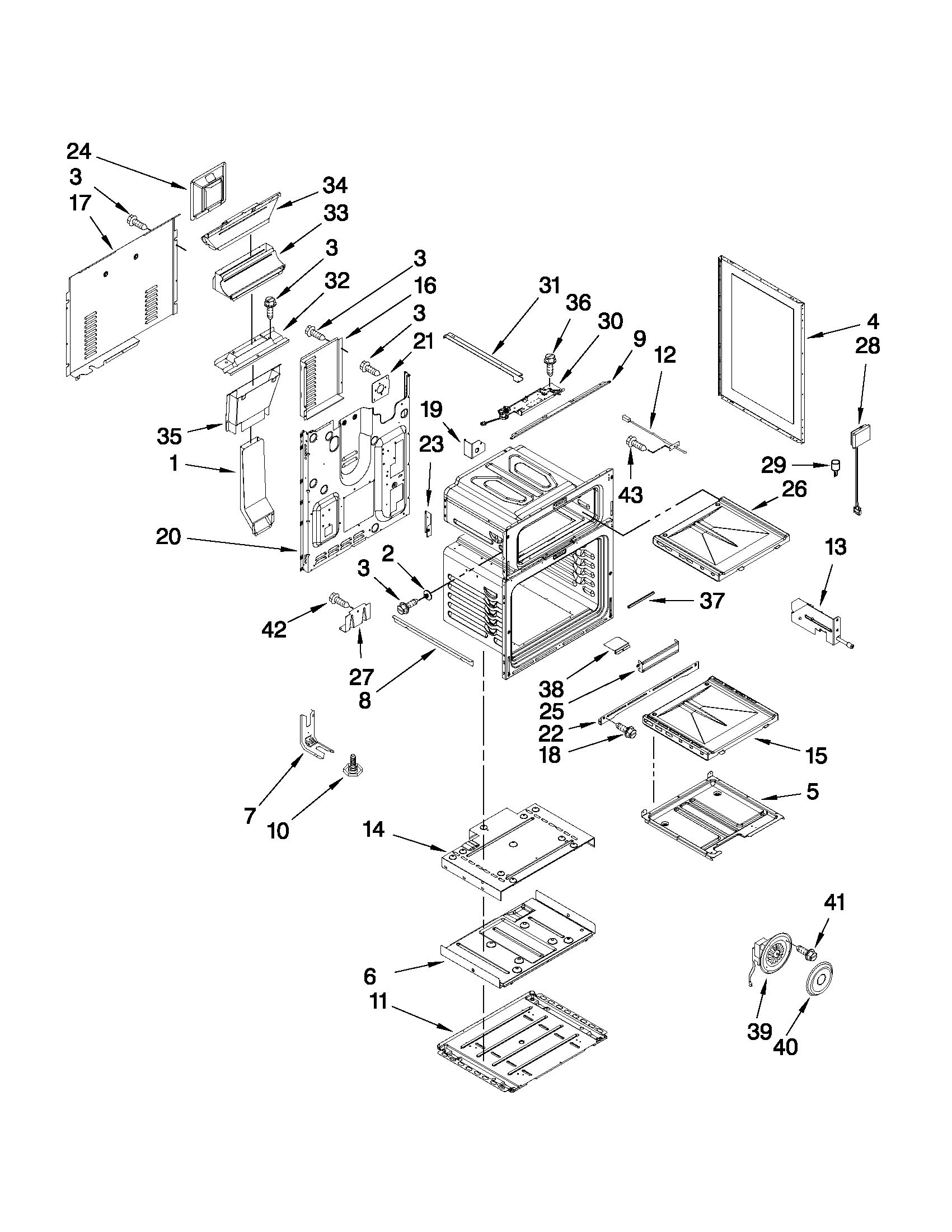 Maytag MGR6875ADS28 chassis parts diagram