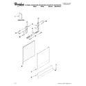 Whirlpool DU1010XTXQ3 door and panel parts diagram
