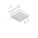 Whirlpool DU1010XTXQ3 upper rack and track parts diagram
