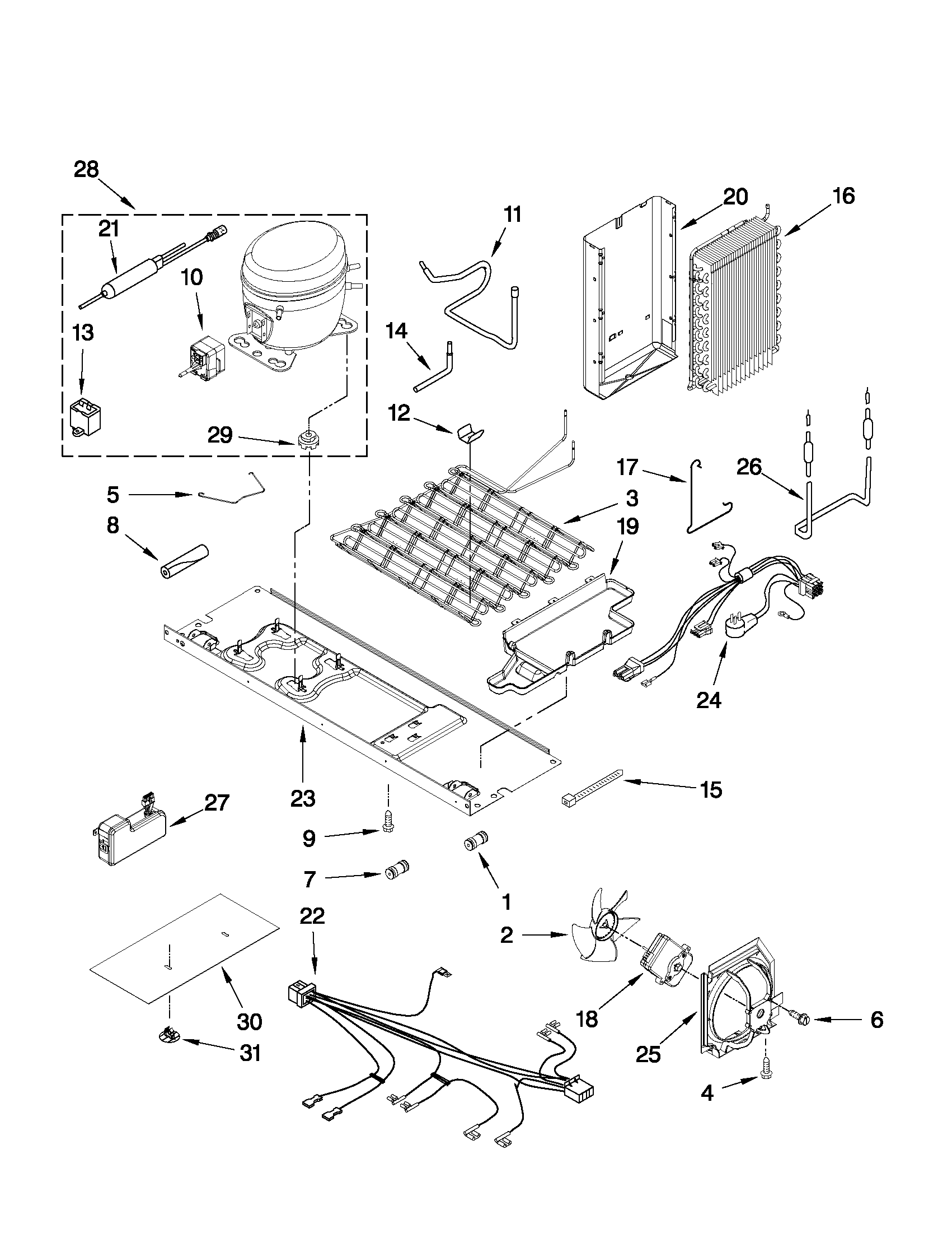 Whirlpool GSS26C5XXY04 unit parts diagram