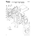 Whirlpool WFW9750WW02 top and cabinet parts diagram
