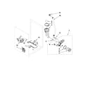 Whirlpool WFW9750WW02 pump and motor parts diagram