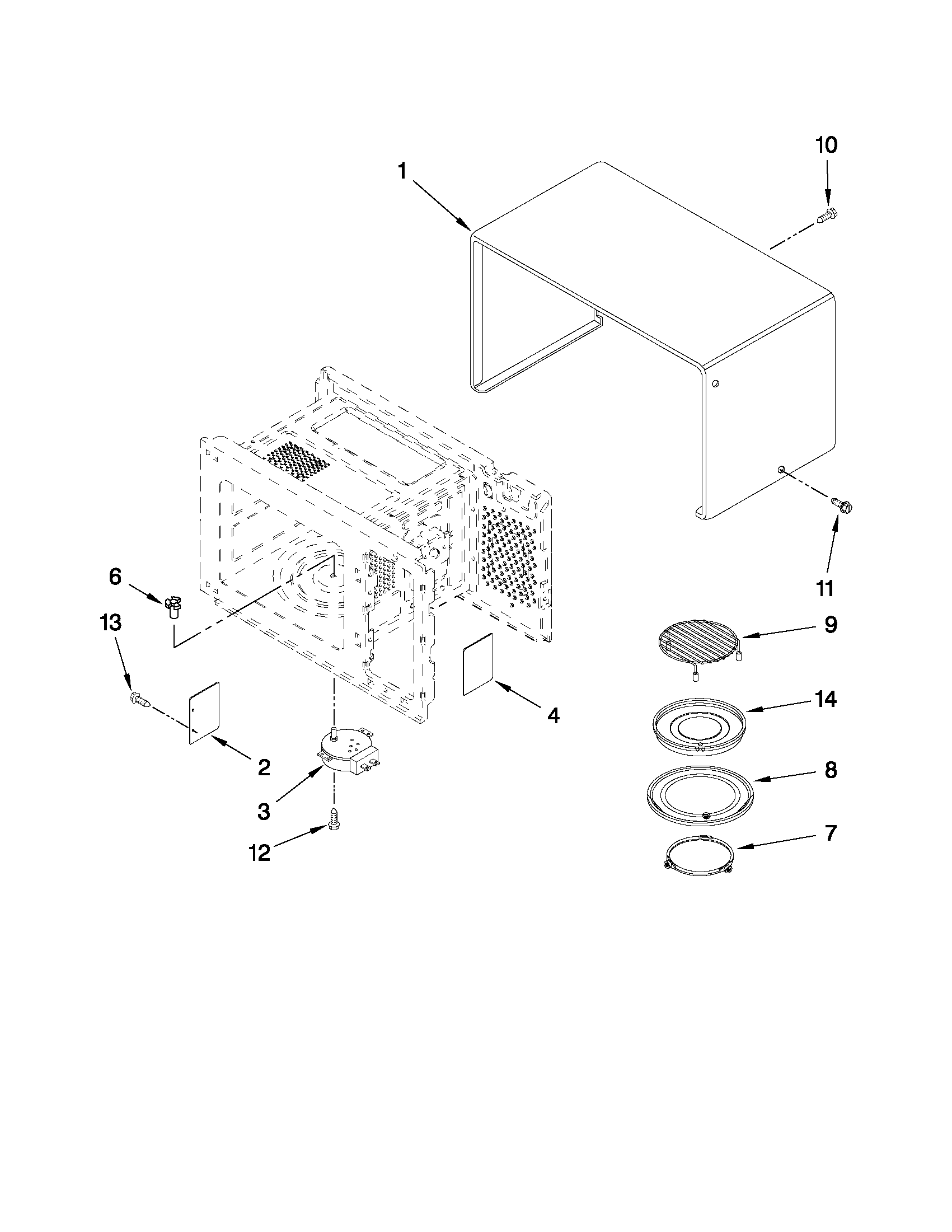 Amana AMC7159TAS1 oven cavity parts diagram