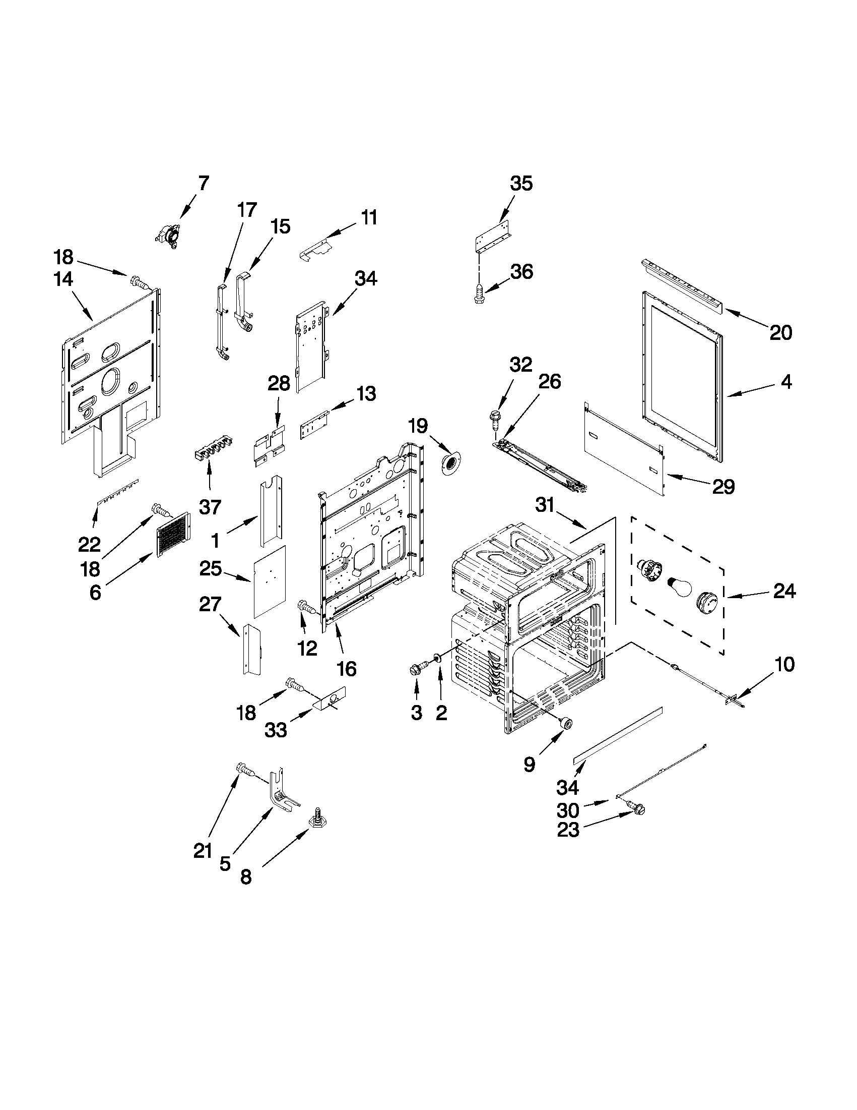 Maytag MET8665XB00 chassis parts diagram