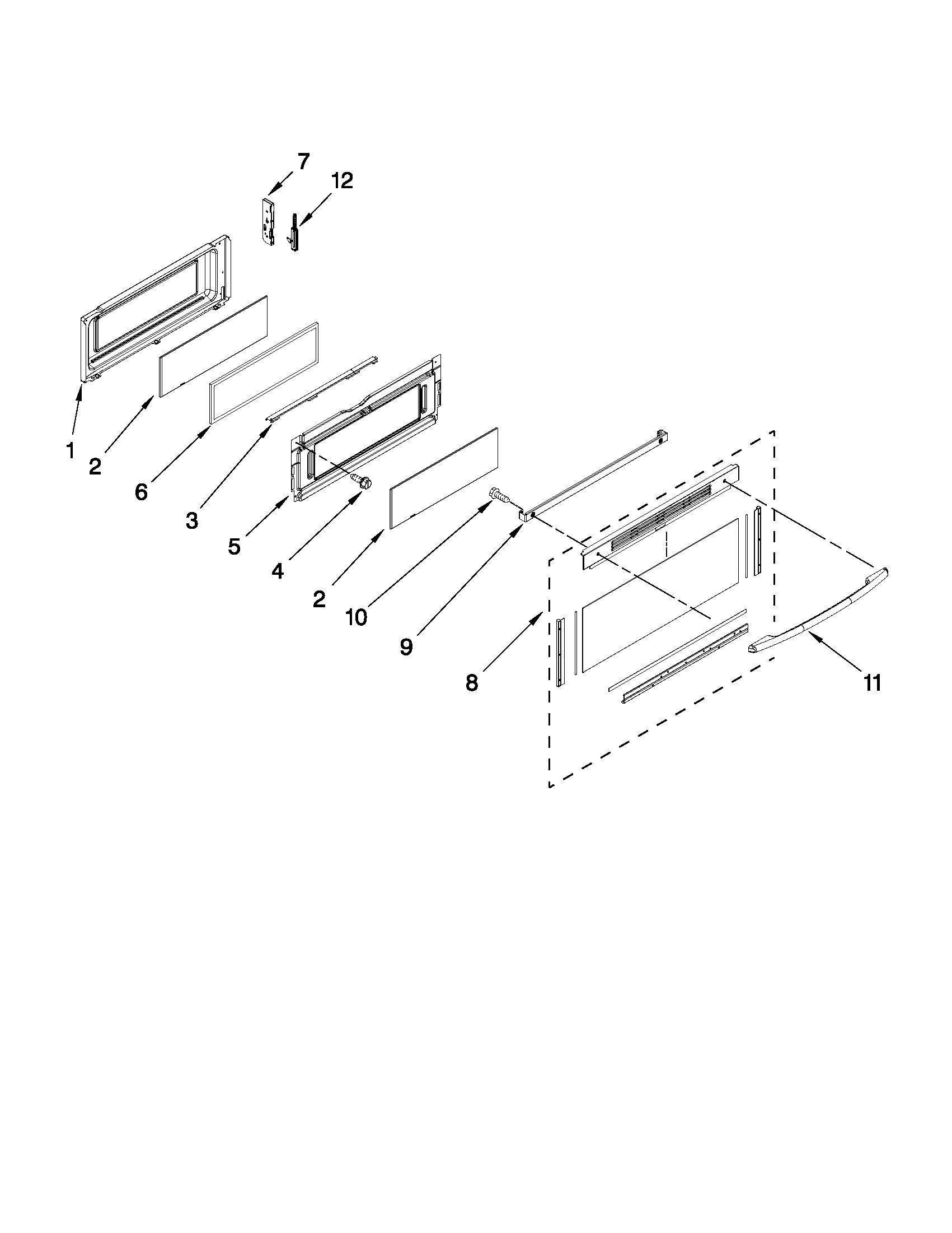Maytag MET8665XB00 upper door parts diagram