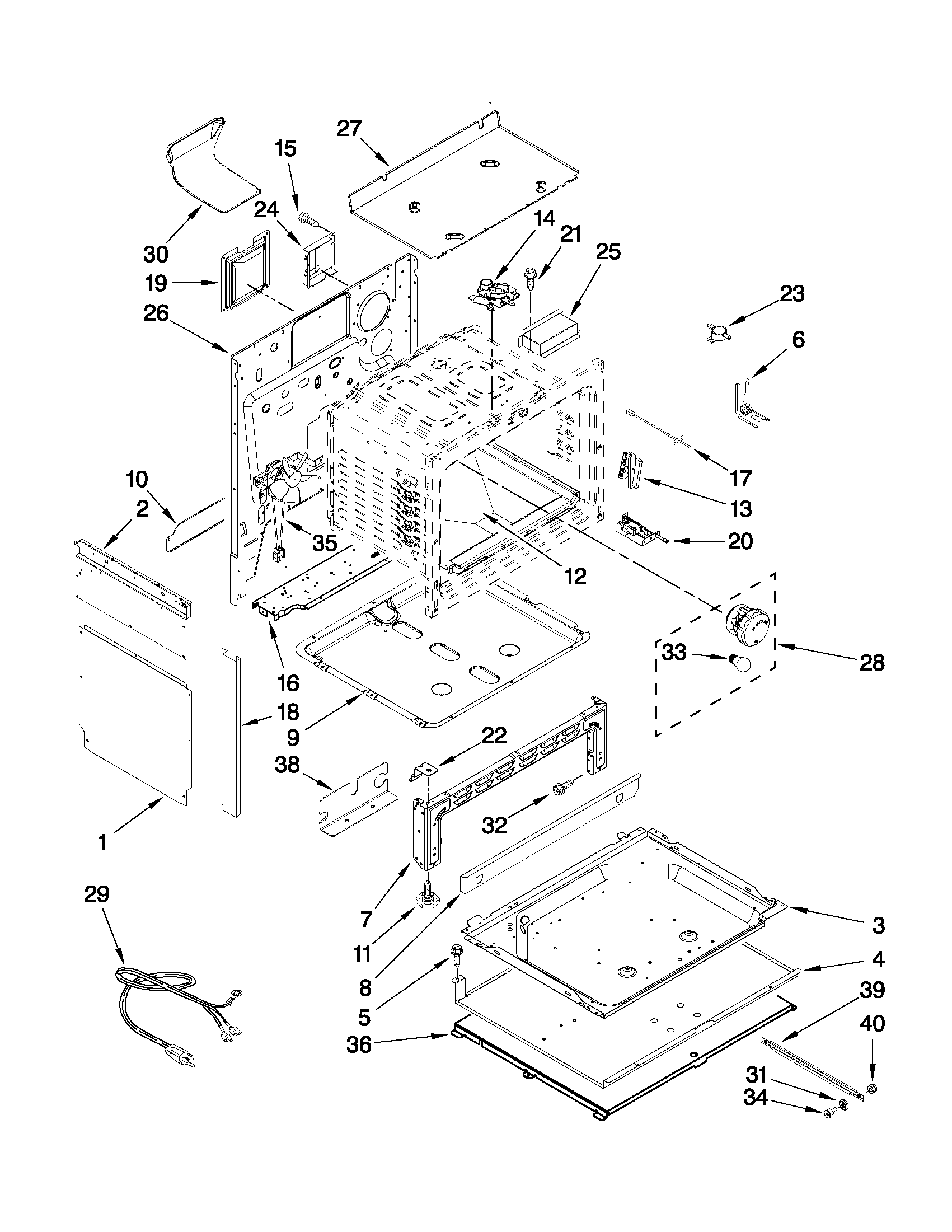 Jenn-Air JGS8750CDS01 chassis parts diagram