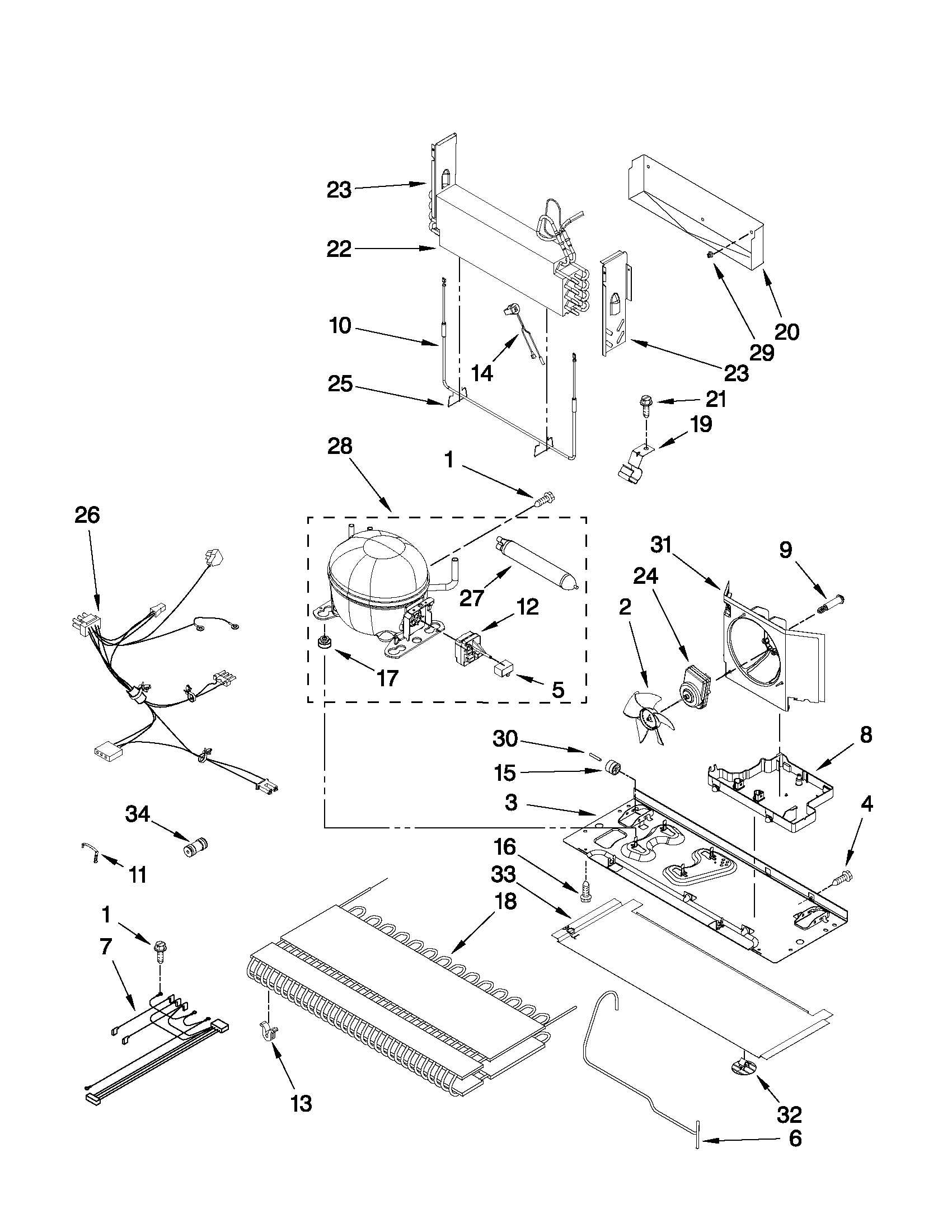 Jenn-Air JFI2089WTS3 unit parts diagram