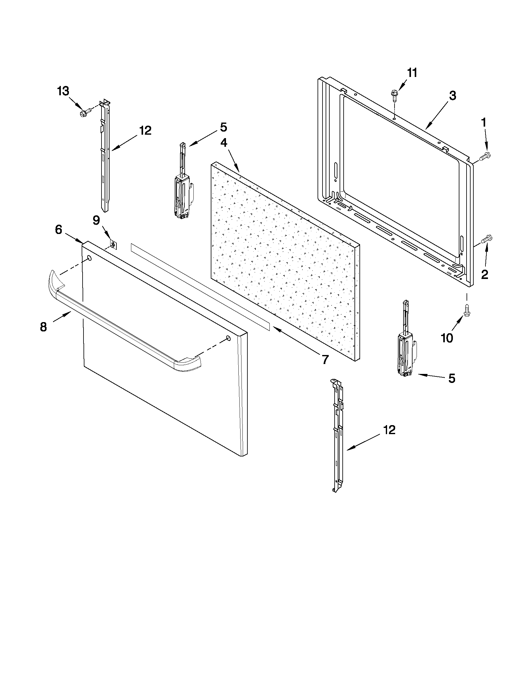 Estate TGP305TQ0 door parts diagram