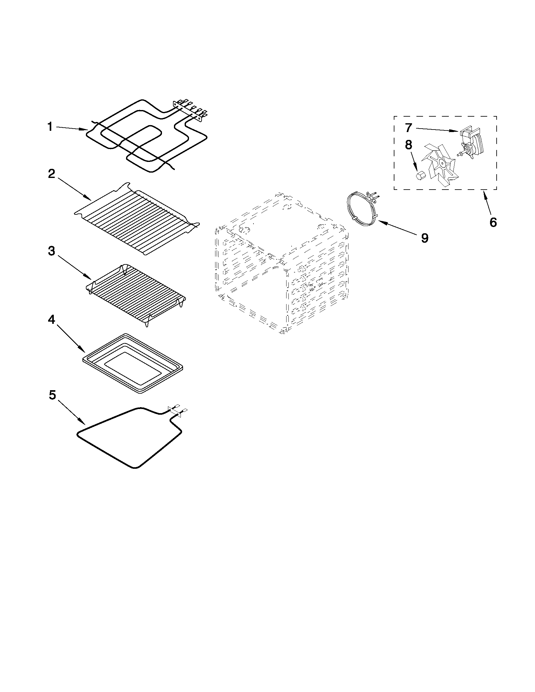Ikea IBS324PVS0 internal oven parts diagram