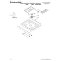 KitchenAid KGRS206XBL2 cooktop parts diagram