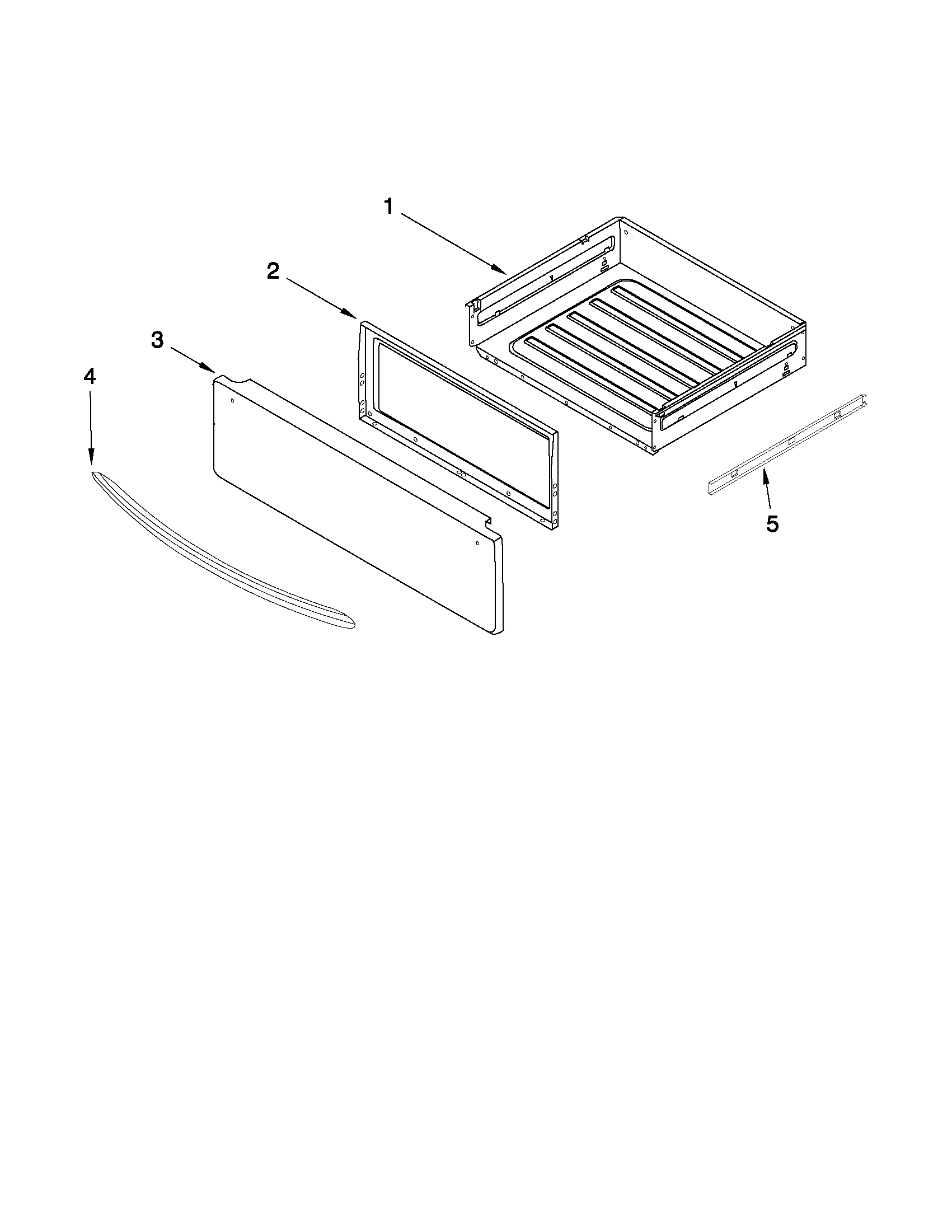 KitchenAid KGRS206XWH2 drawer parts diagram