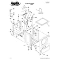 Inglis IFW7300WW01 top and cabinet parts diagram