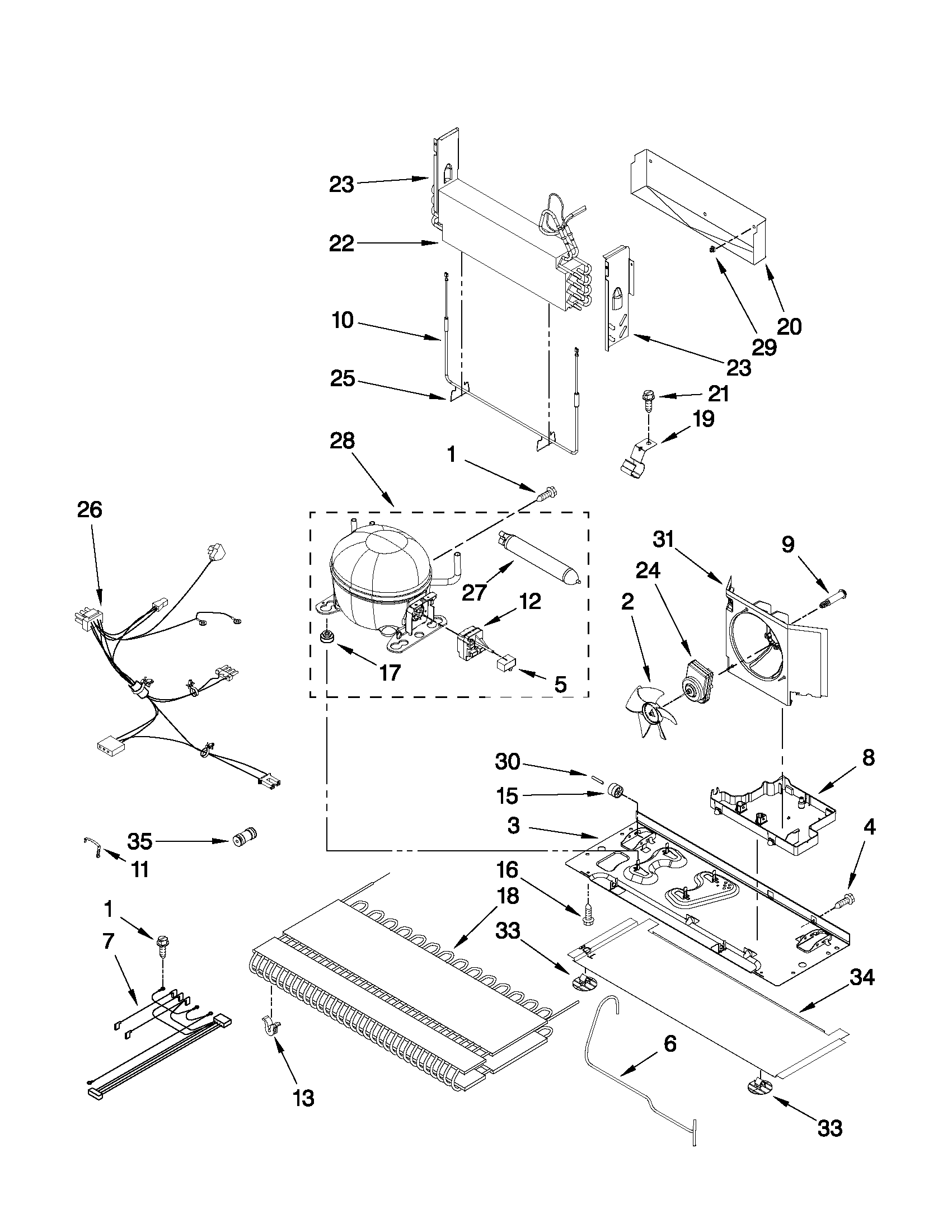 Whirlpool GI0FSAXVY07 unit parts diagram