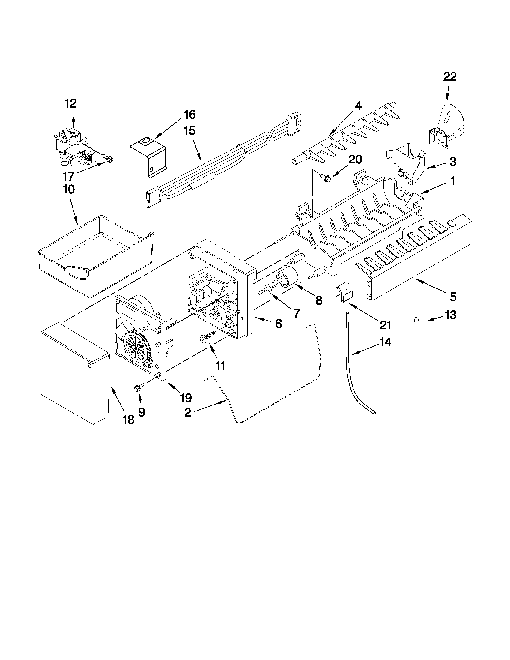 Maytag MFC2061KES8 icemaker parts diagram