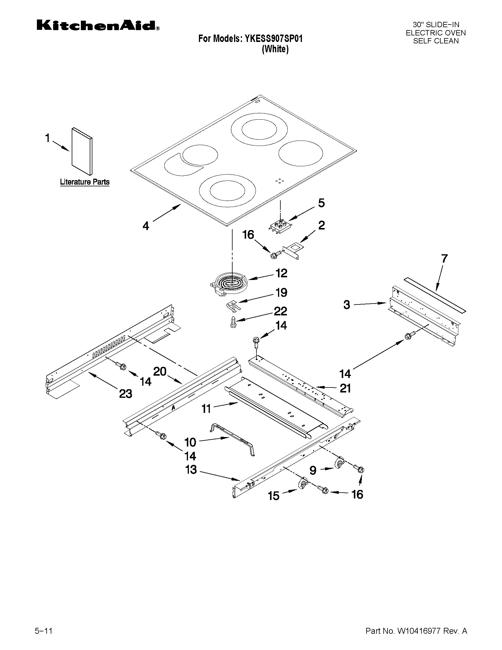 KitchenAid YKESS907SP01 cooktop parts diagram