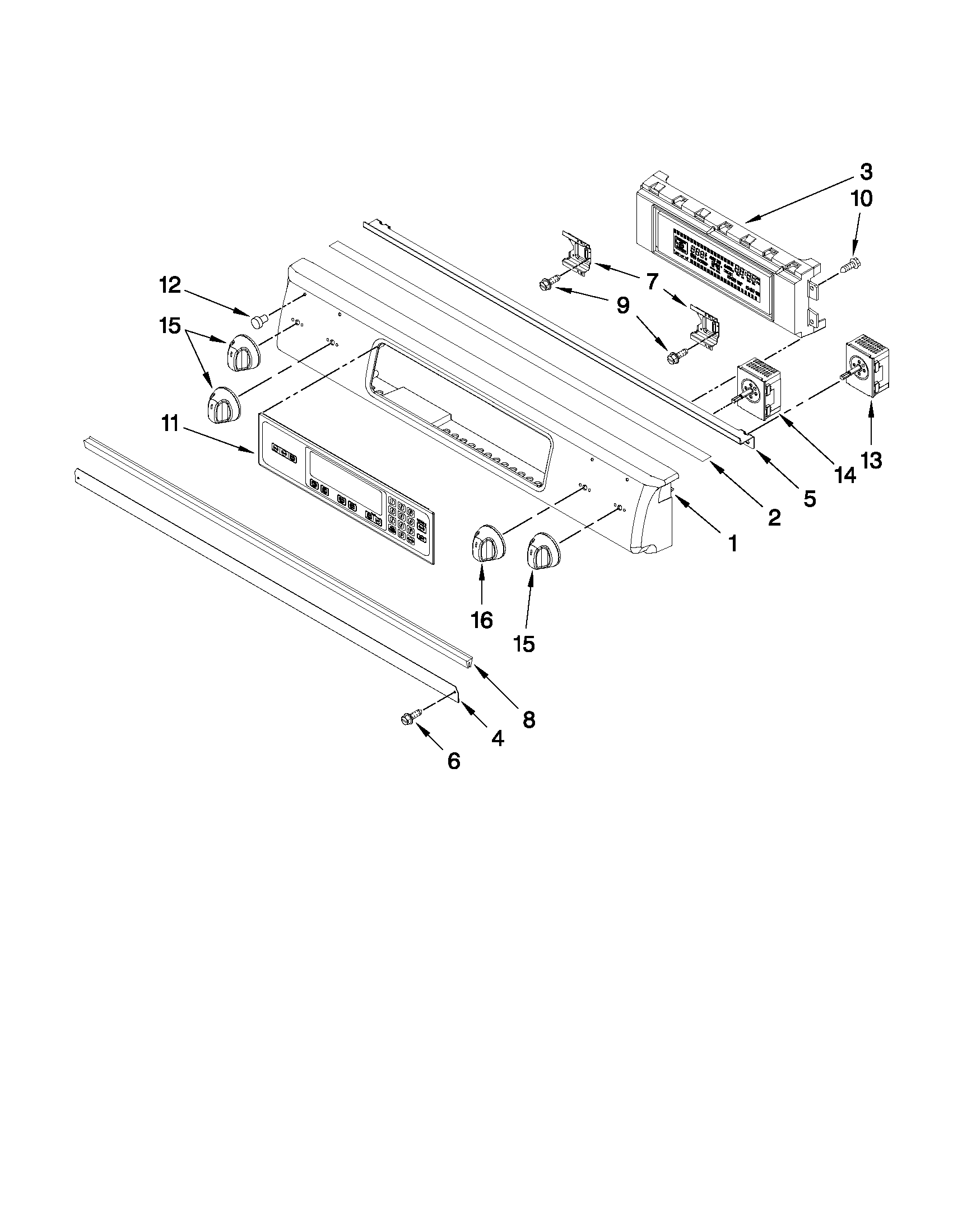 KitchenAid YKESS907SP01 control panel parts diagram