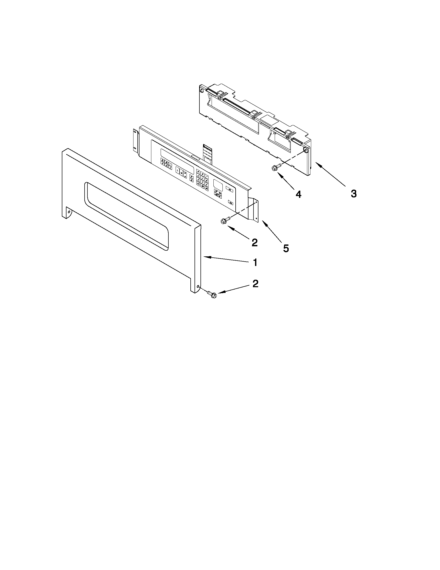 KitchenAid KEBC167VSS02 control panel parts diagram