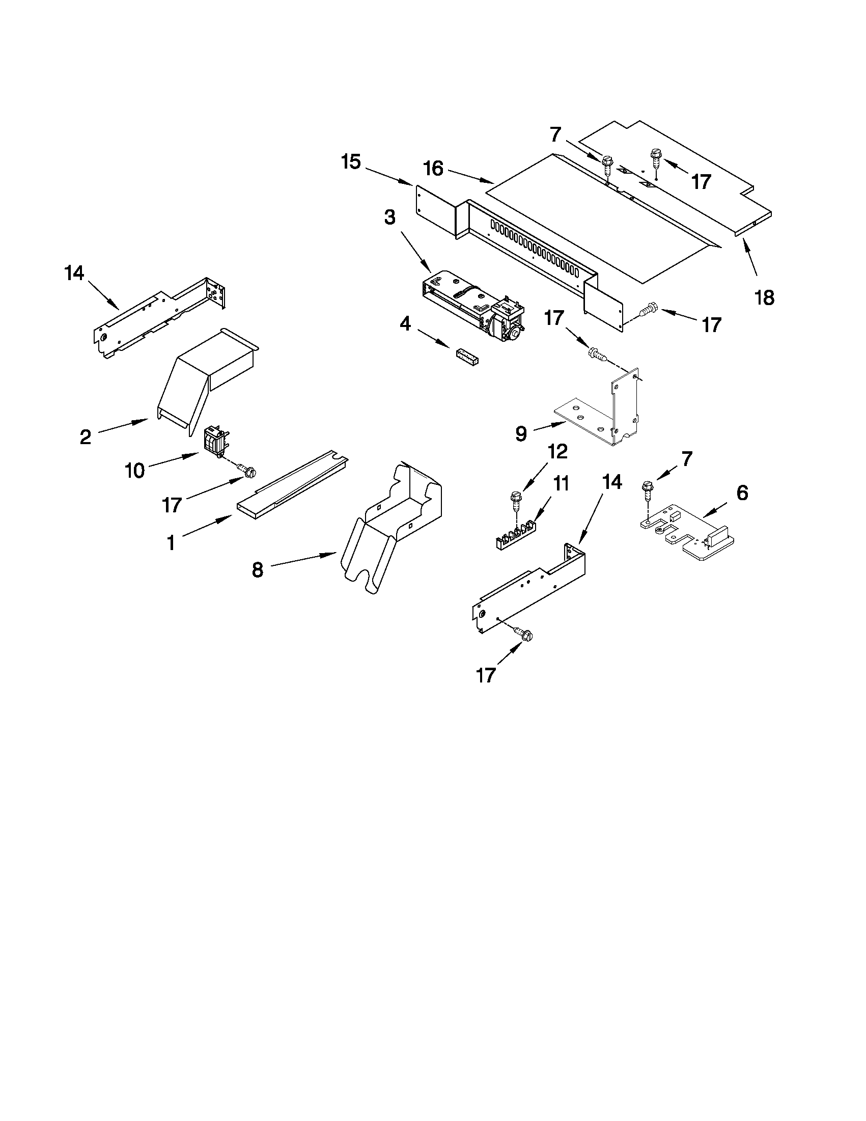 KitchenAid KEBC167VSS02 top venting parts diagram