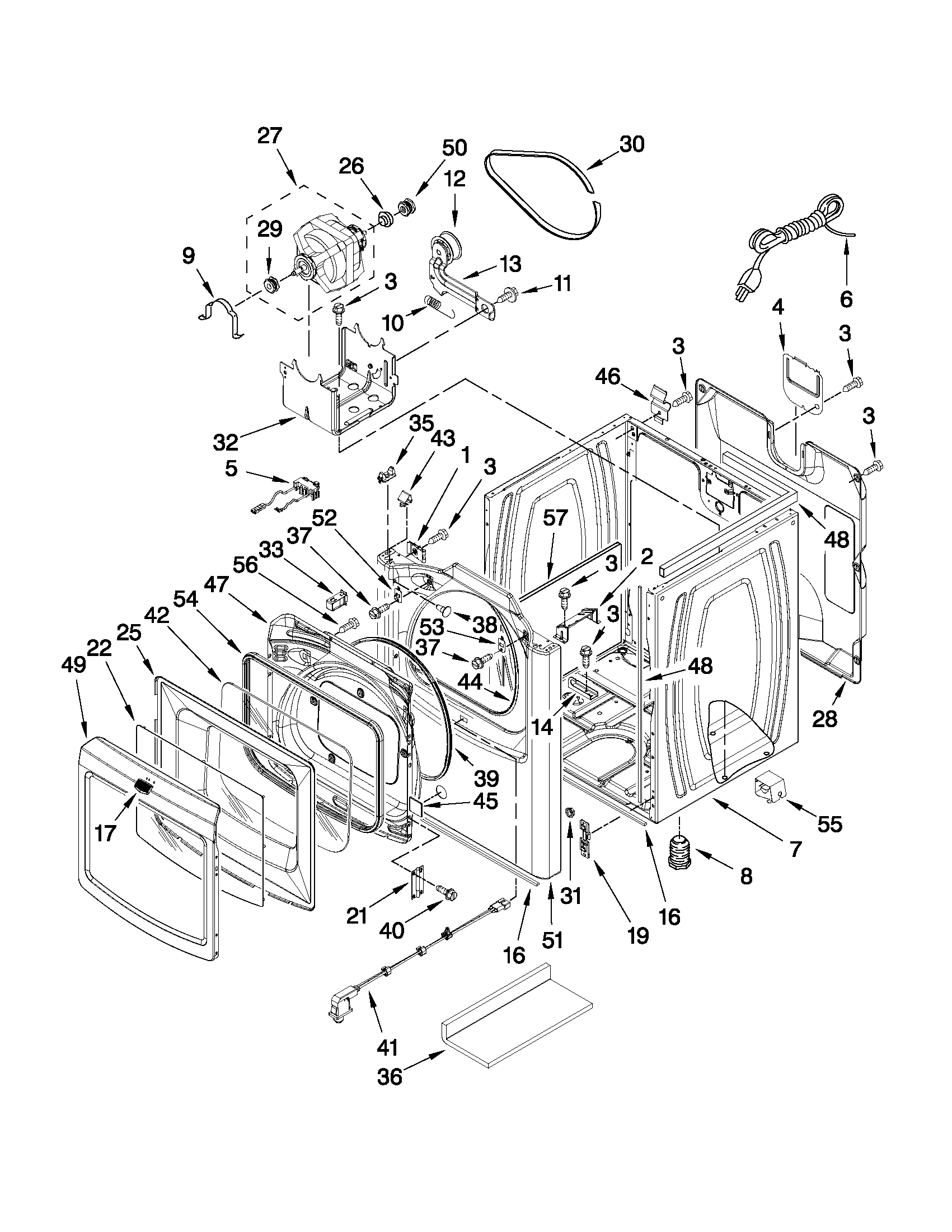 Maytag 7MMGDB850WL1 cabinet parts diagram