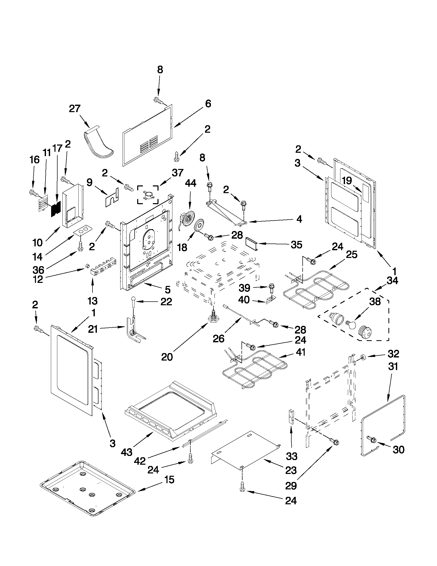 Maytag MER8770WW0 chassis parts diagram