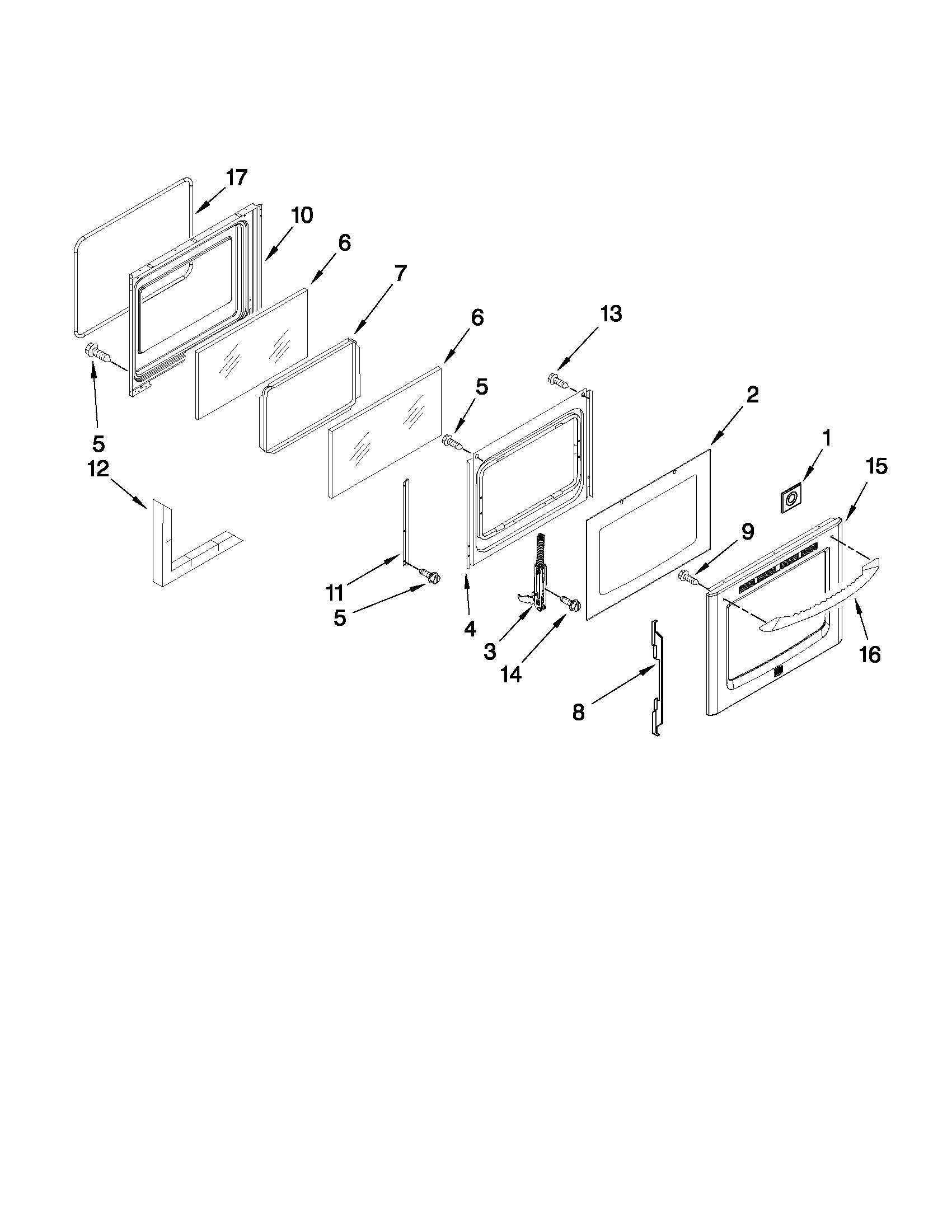 Maytag MER8770WW0 door parts diagram