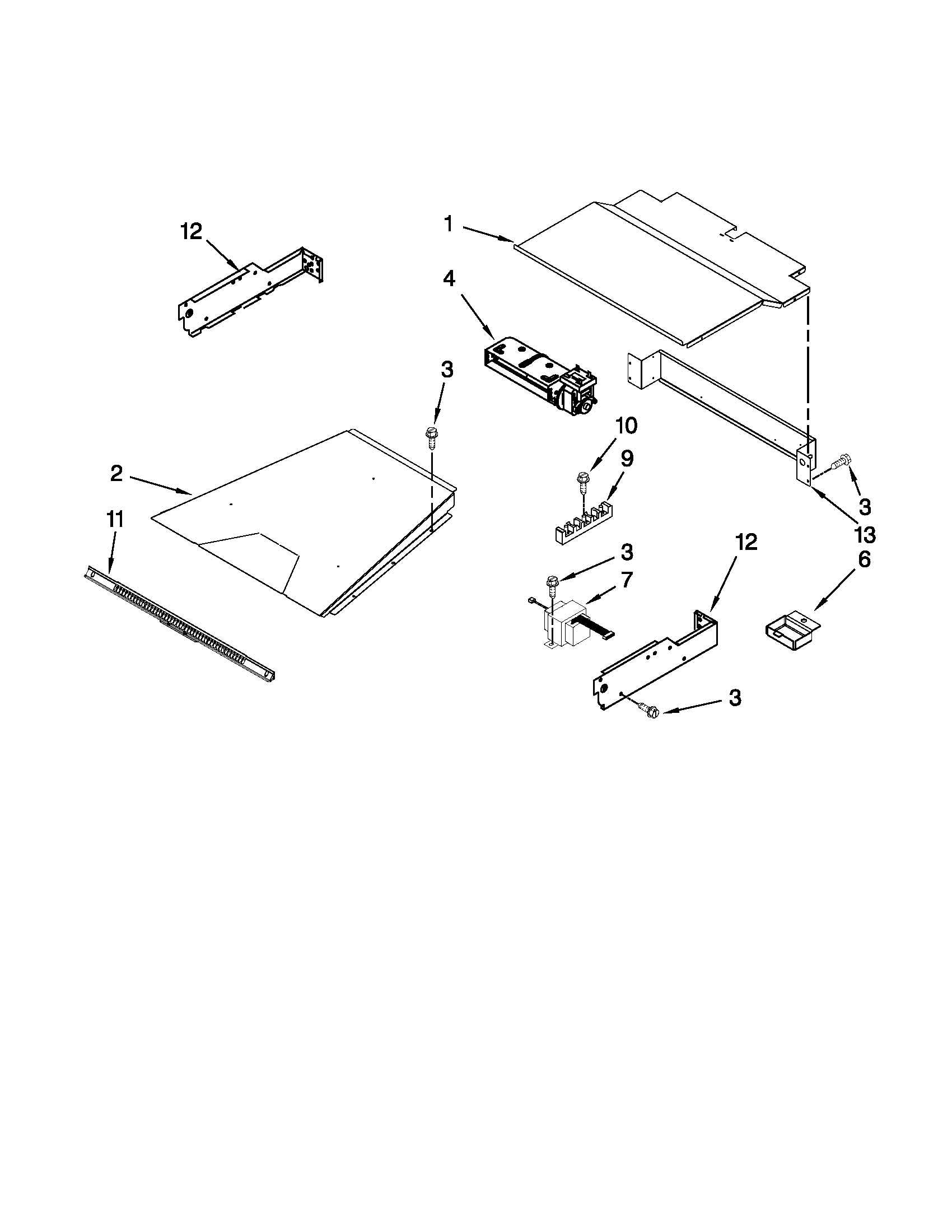 KitchenAid KEBK101SWH02 top venting parts diagram