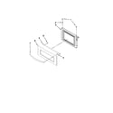 KitchenAid KEMS378SWH02 microwave door parts diagram