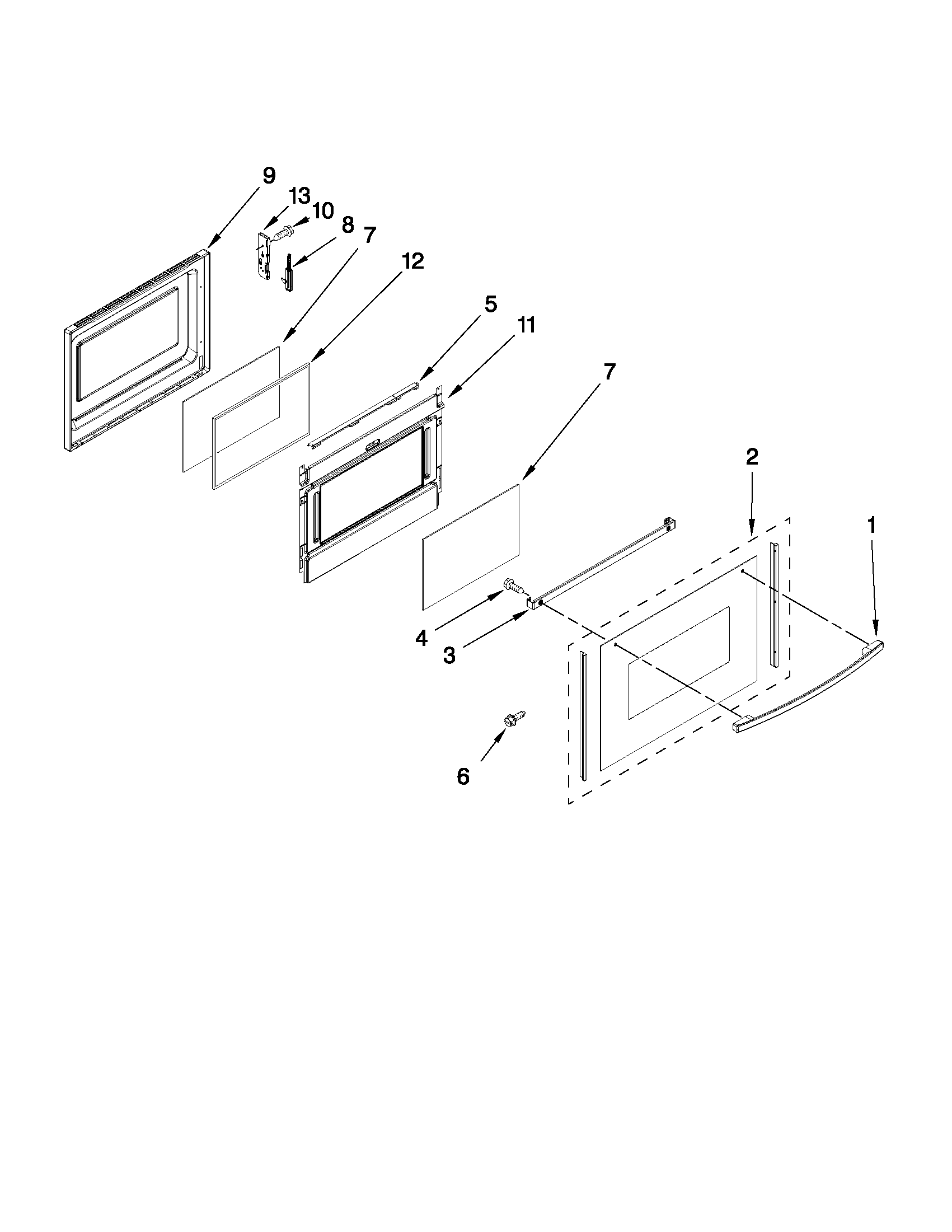 Whirlpool GGG388LXS00 lower door parts diagram