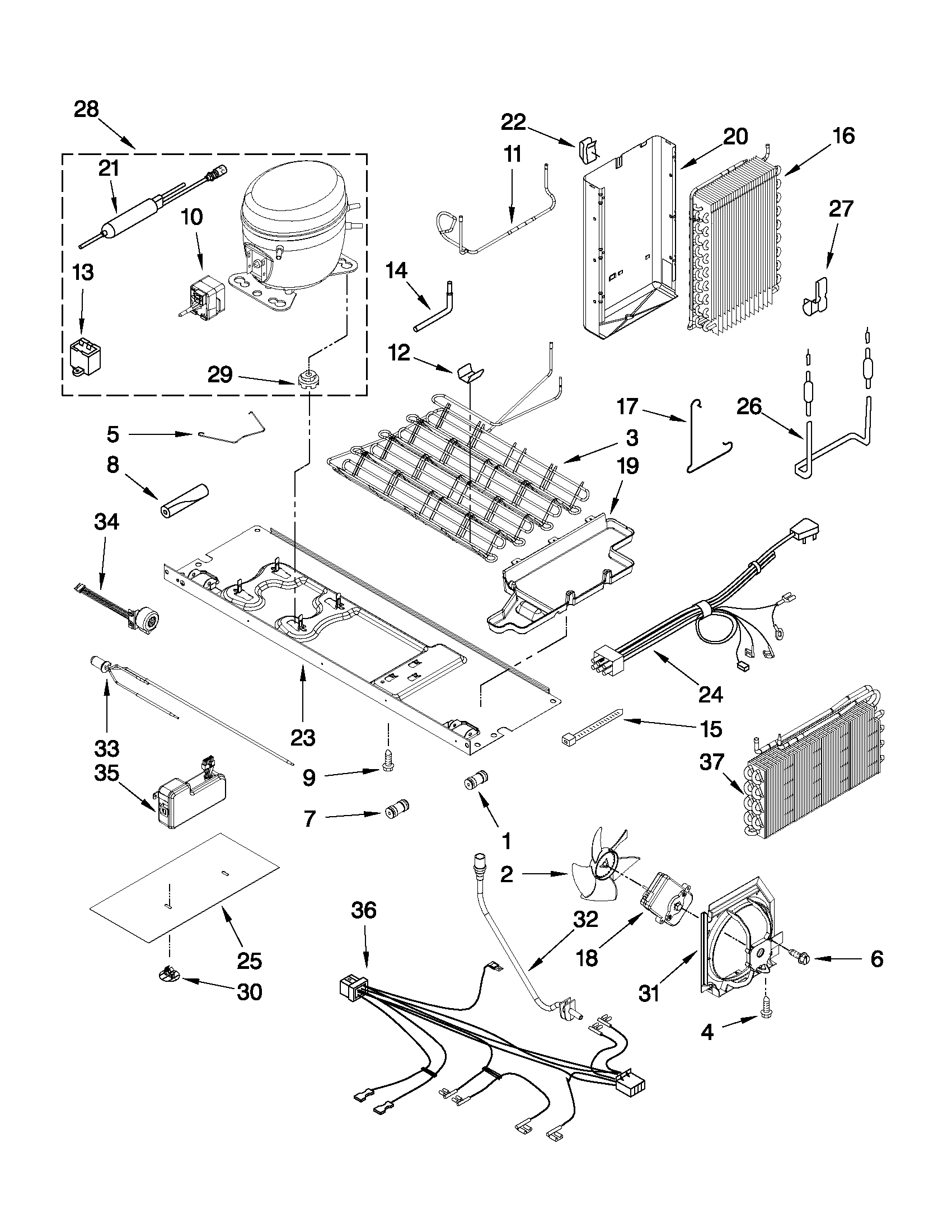 Whirlpool BRS80ARANA00 unit parts diagram