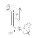KitchenAid KUDS35FXWH2 fill, drain and overfill parts diagram