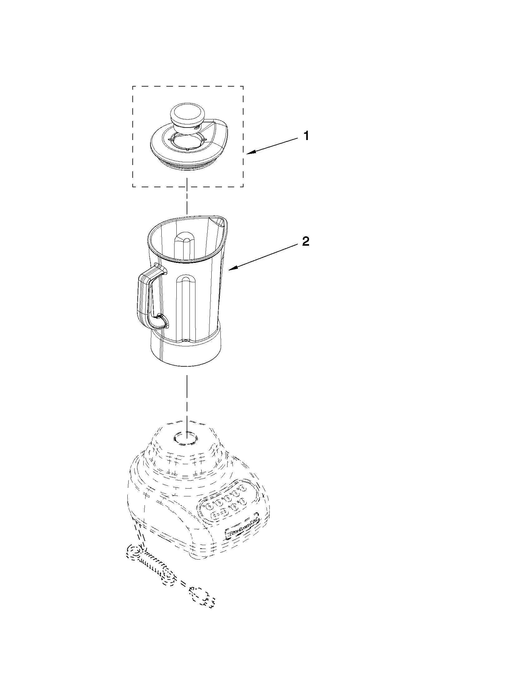 KitchenAid KSB580CR1 attachment parts diagram
