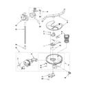 KitchenAid KUDE40FXPA2 pump, washarm and motor parts diagram