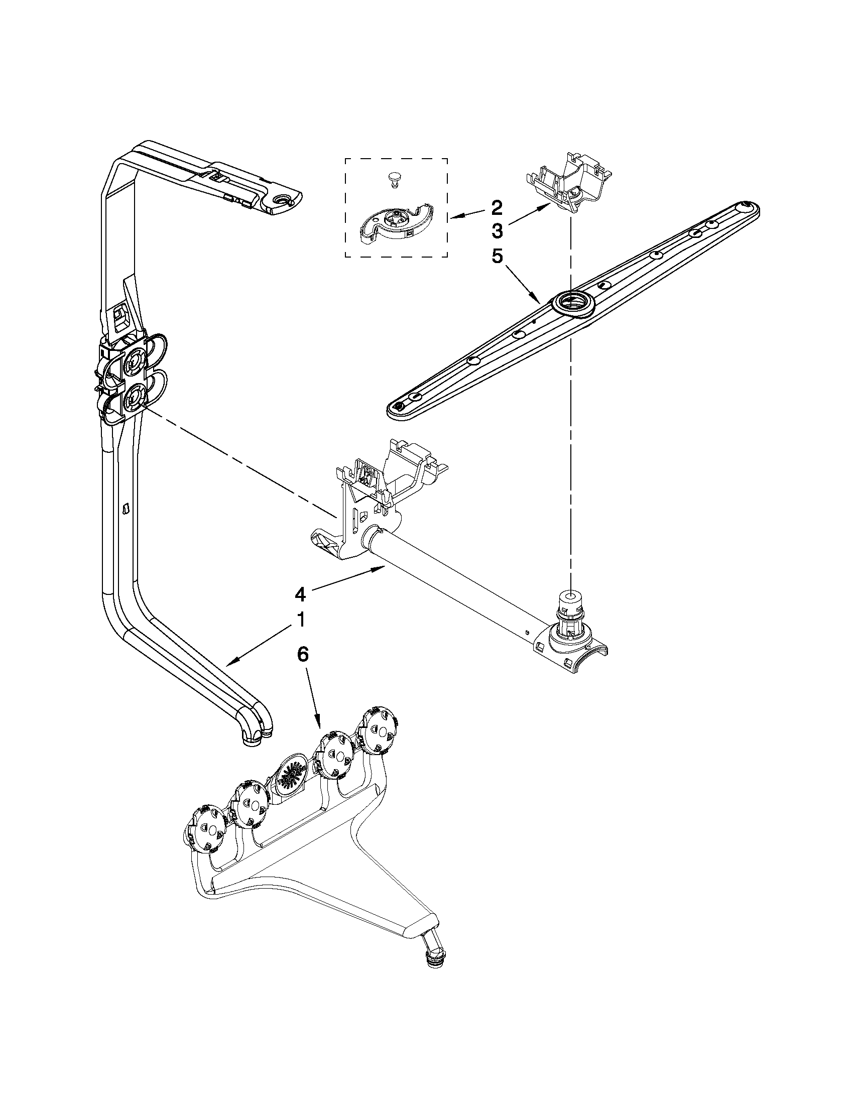 KitchenAid KUDE40FXPA2 upper wash and rinse parts diagram
