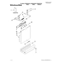 KitchenAid KUDS30CXWH2 door and panel parts diagram