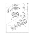 KitchenAid KUDS30CXWH2 pump, washarm and motor parts diagram