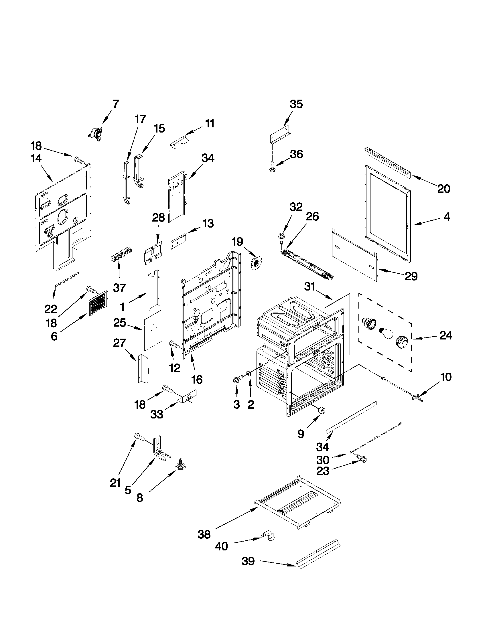 Maytag MET8775XW00 chassis parts diagram