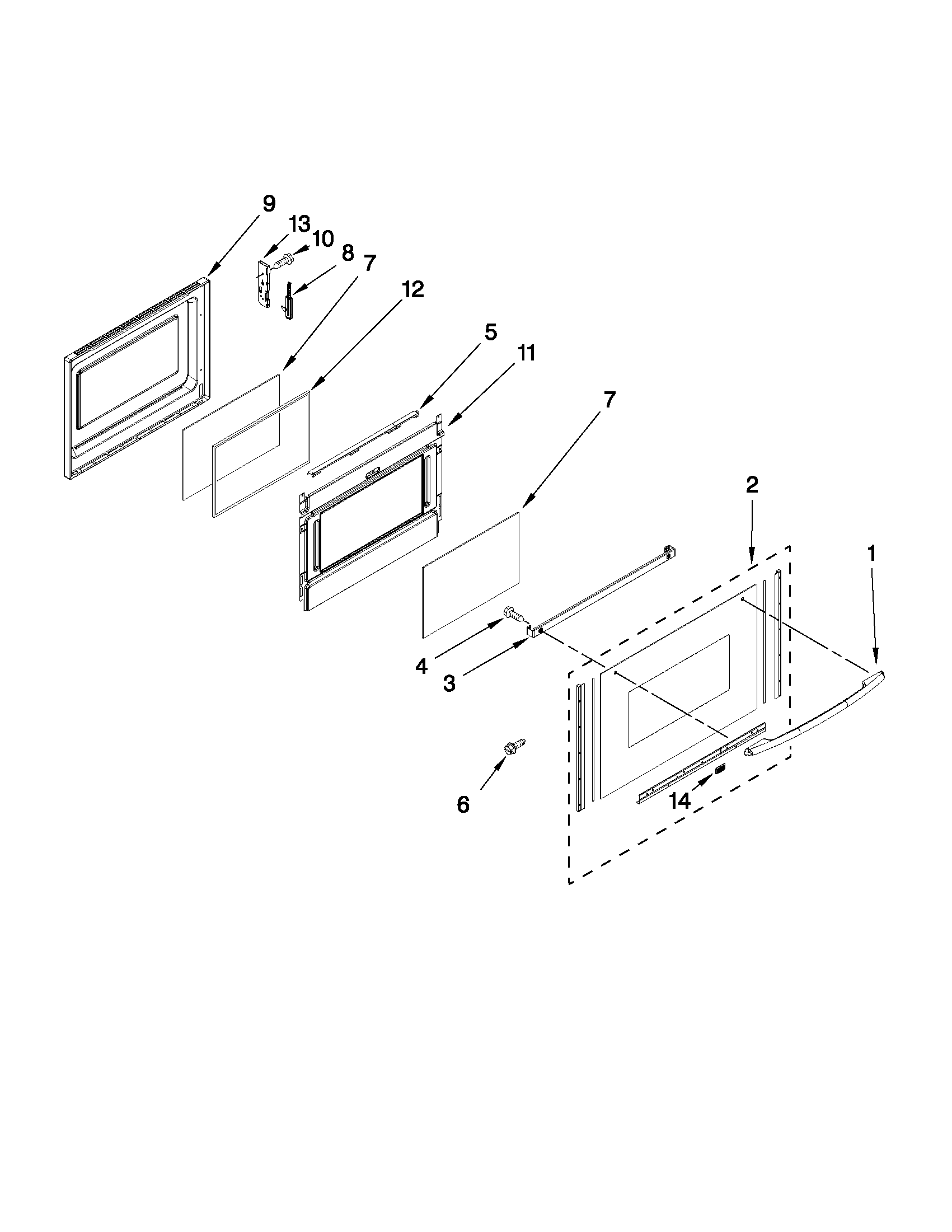 Maytag MET8775XW00 lower door parts diagram