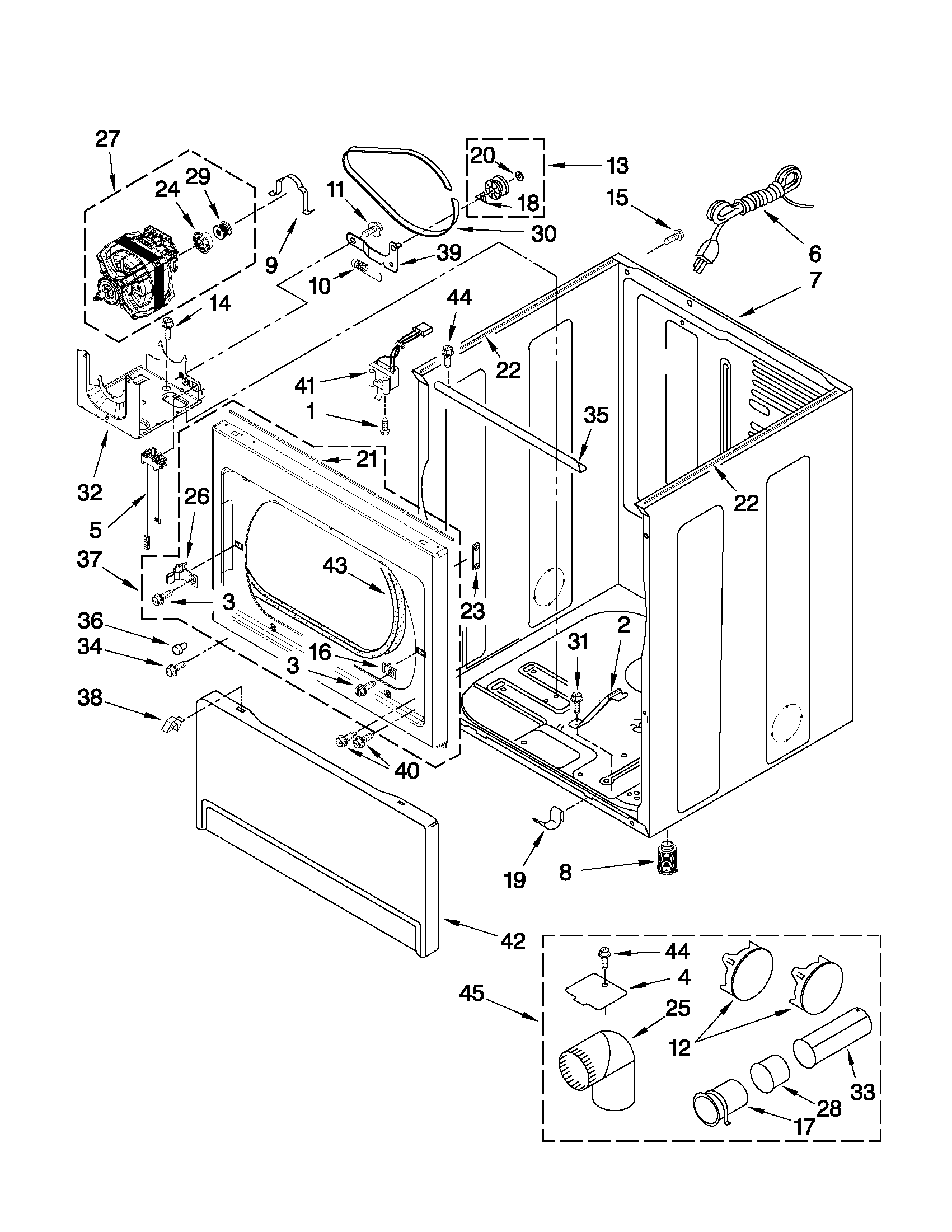 Maytag 7MMGDX700YL1 cabinet parts diagram
