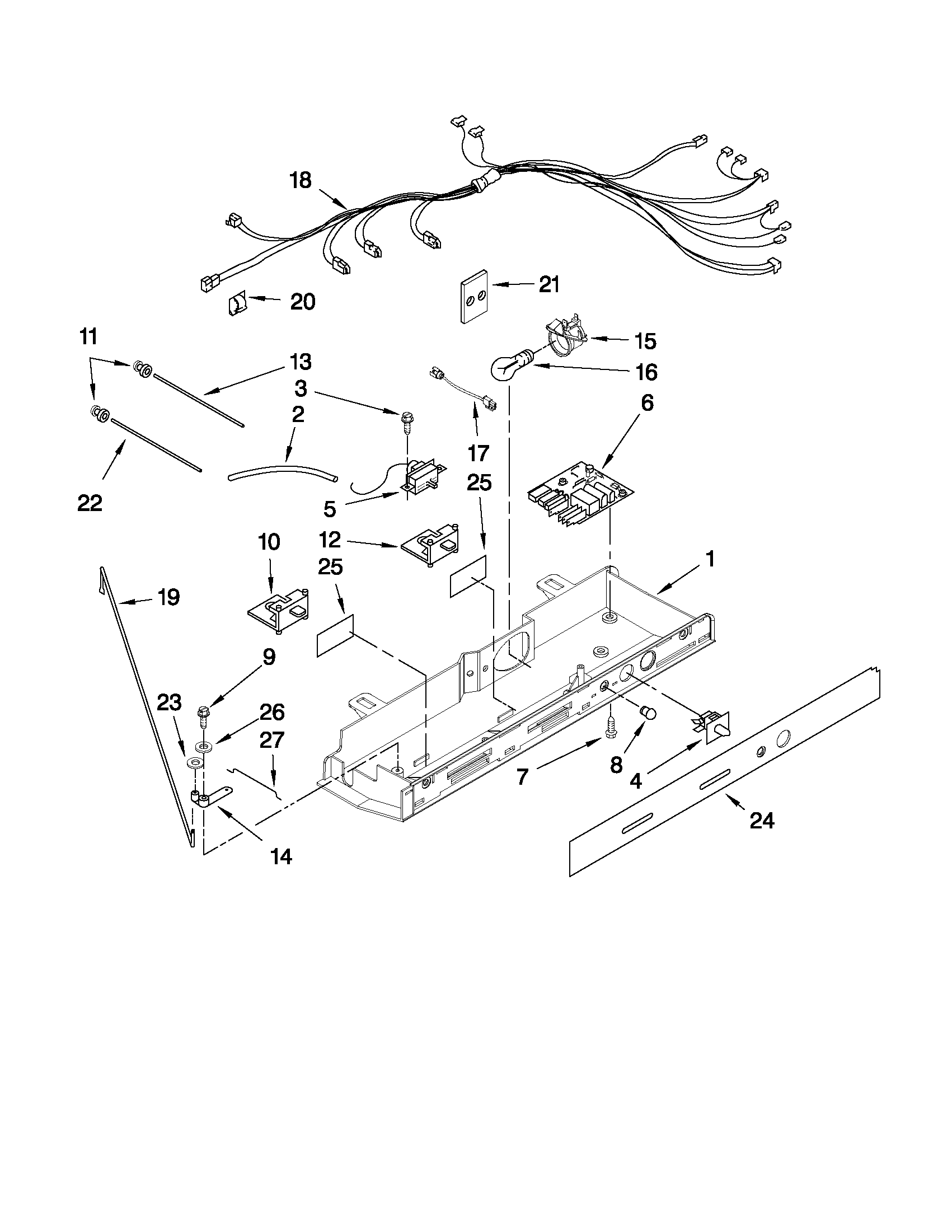 Maytag MSD2573VES04 control parts diagram