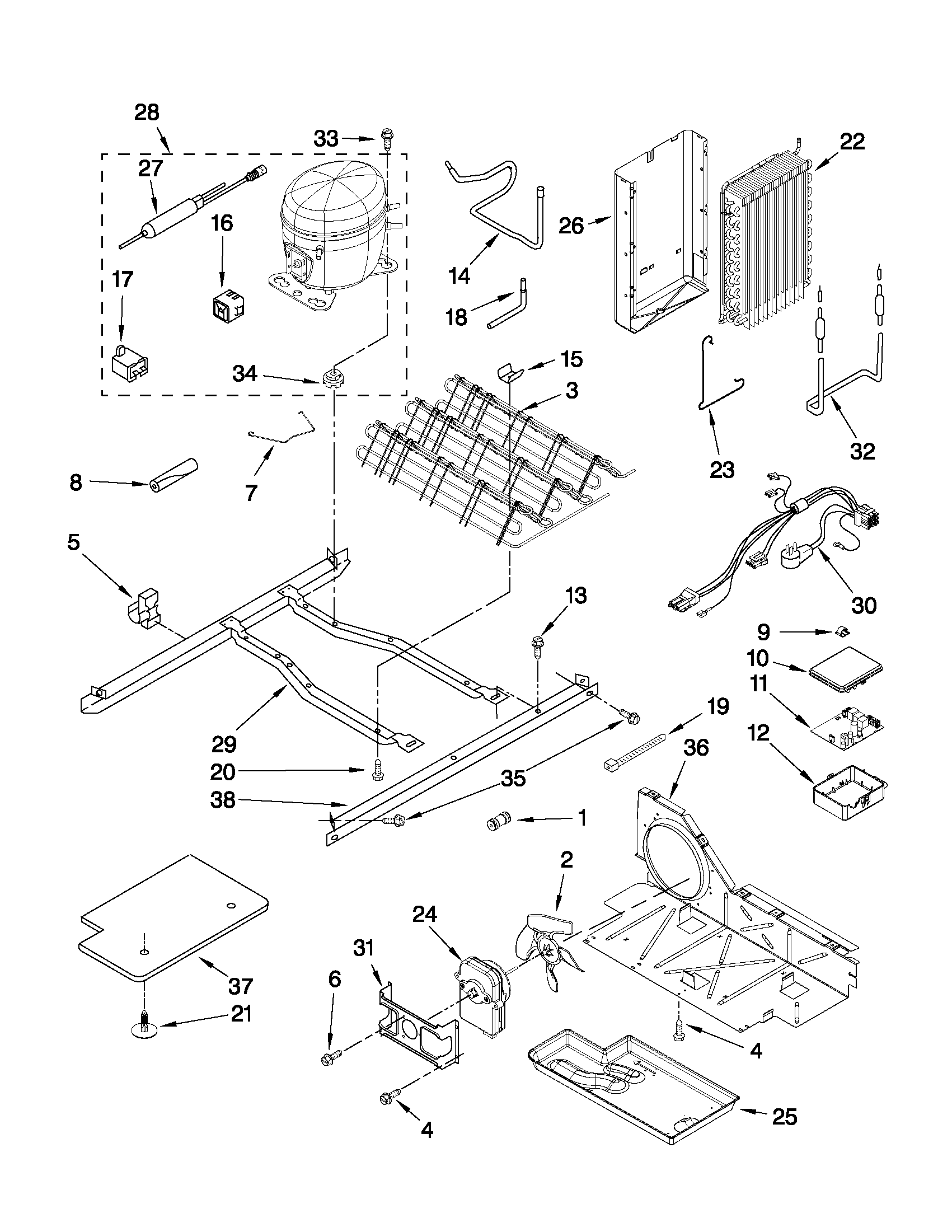 Maytag MSD2574VEB11 unit parts diagram