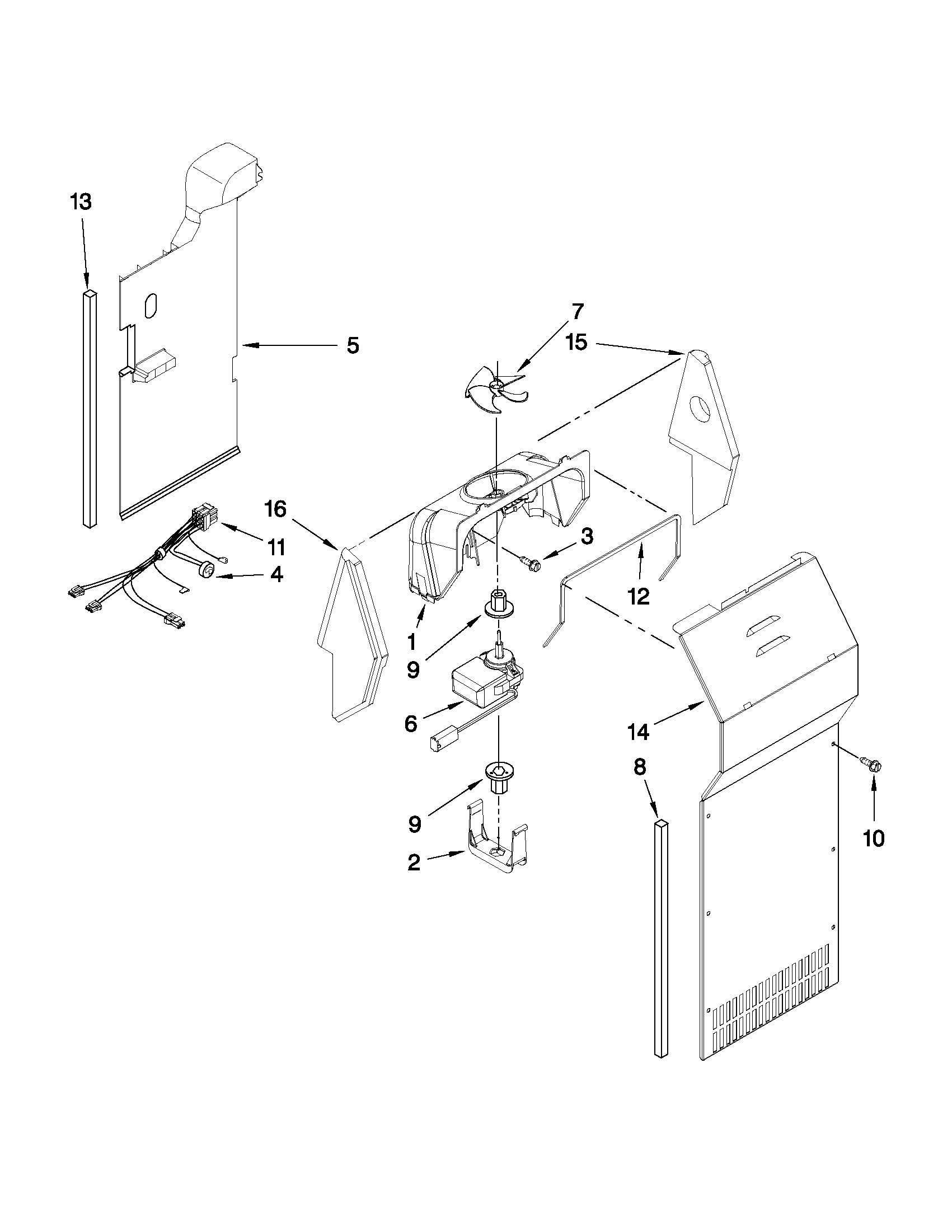 Whirlpool ED5KVEXVL03 air flow parts diagram