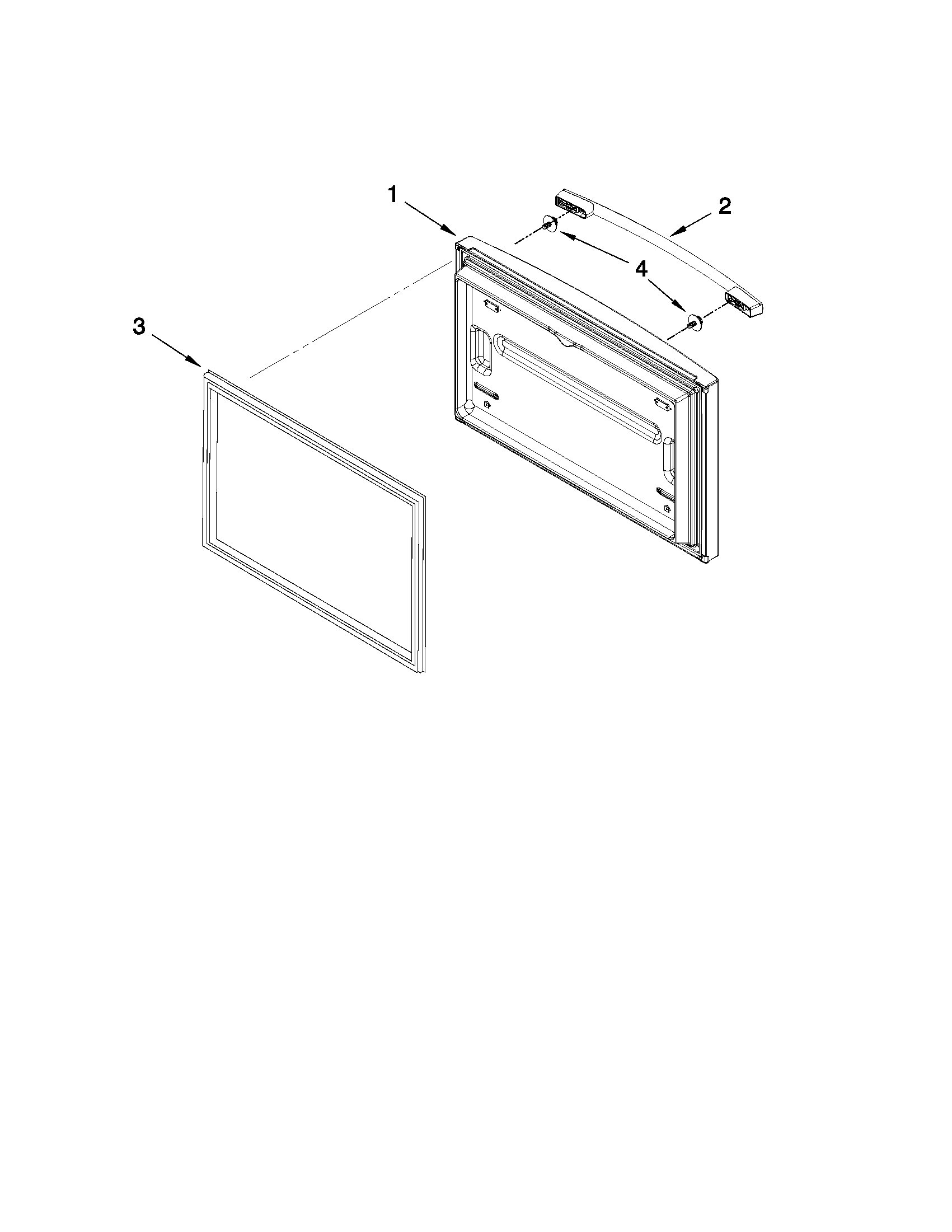 Whirlpool GX5FHDXVA04 freezer door parts diagram