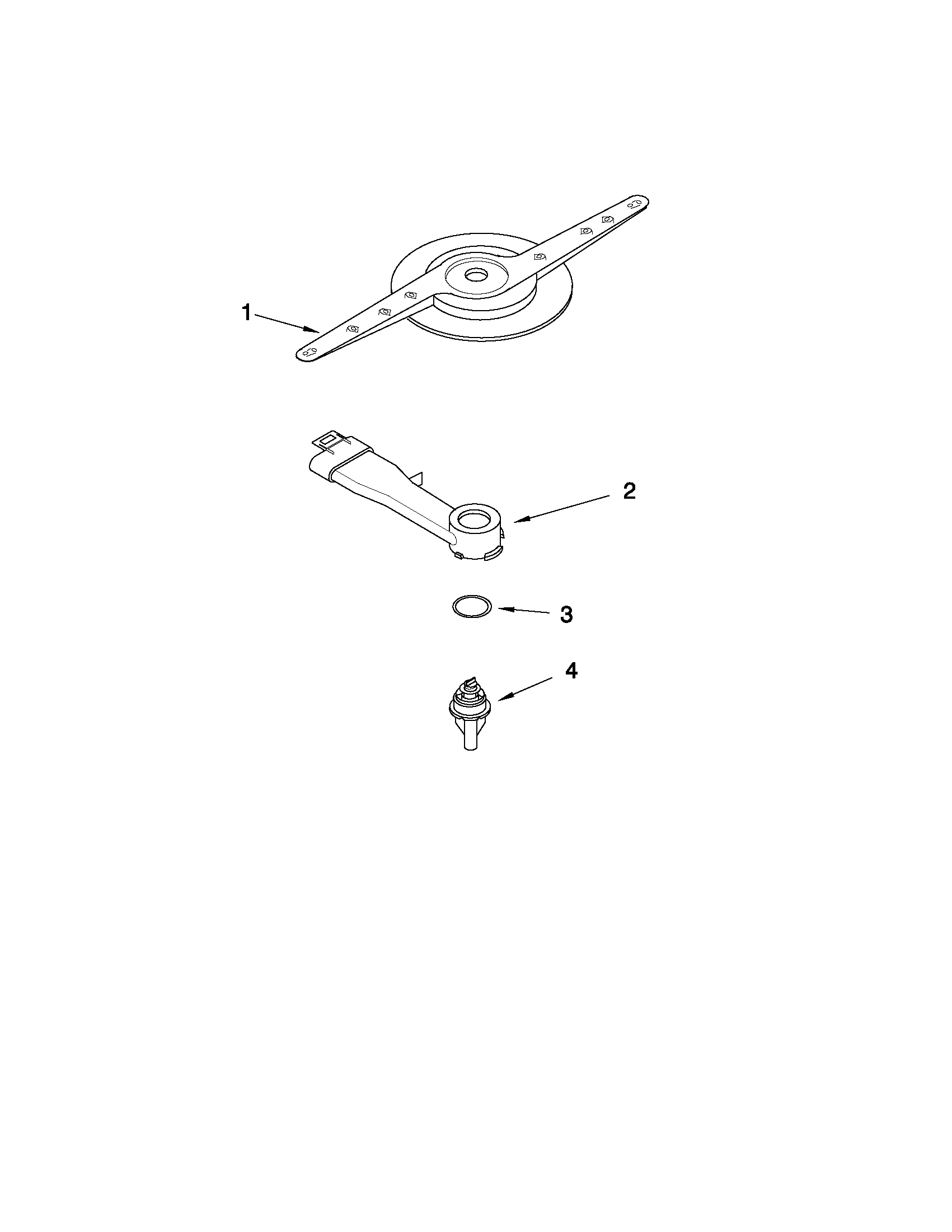 Crosley CUD6710XB3 lower washarm parts diagram