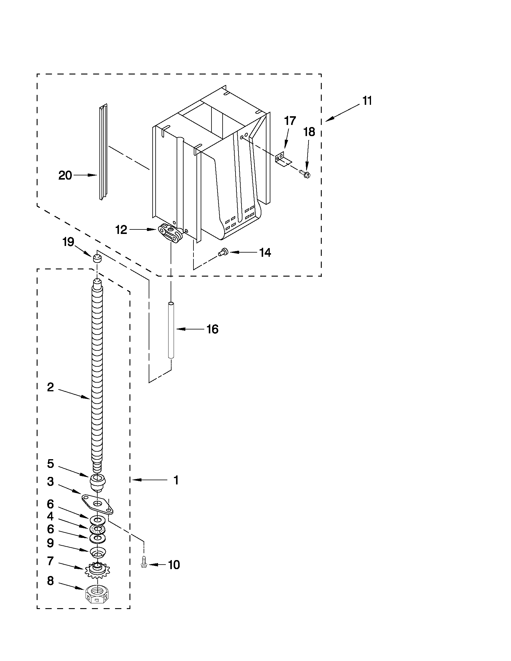 Whirlpool GX900QPPS3 powerscrew and ram parts diagram