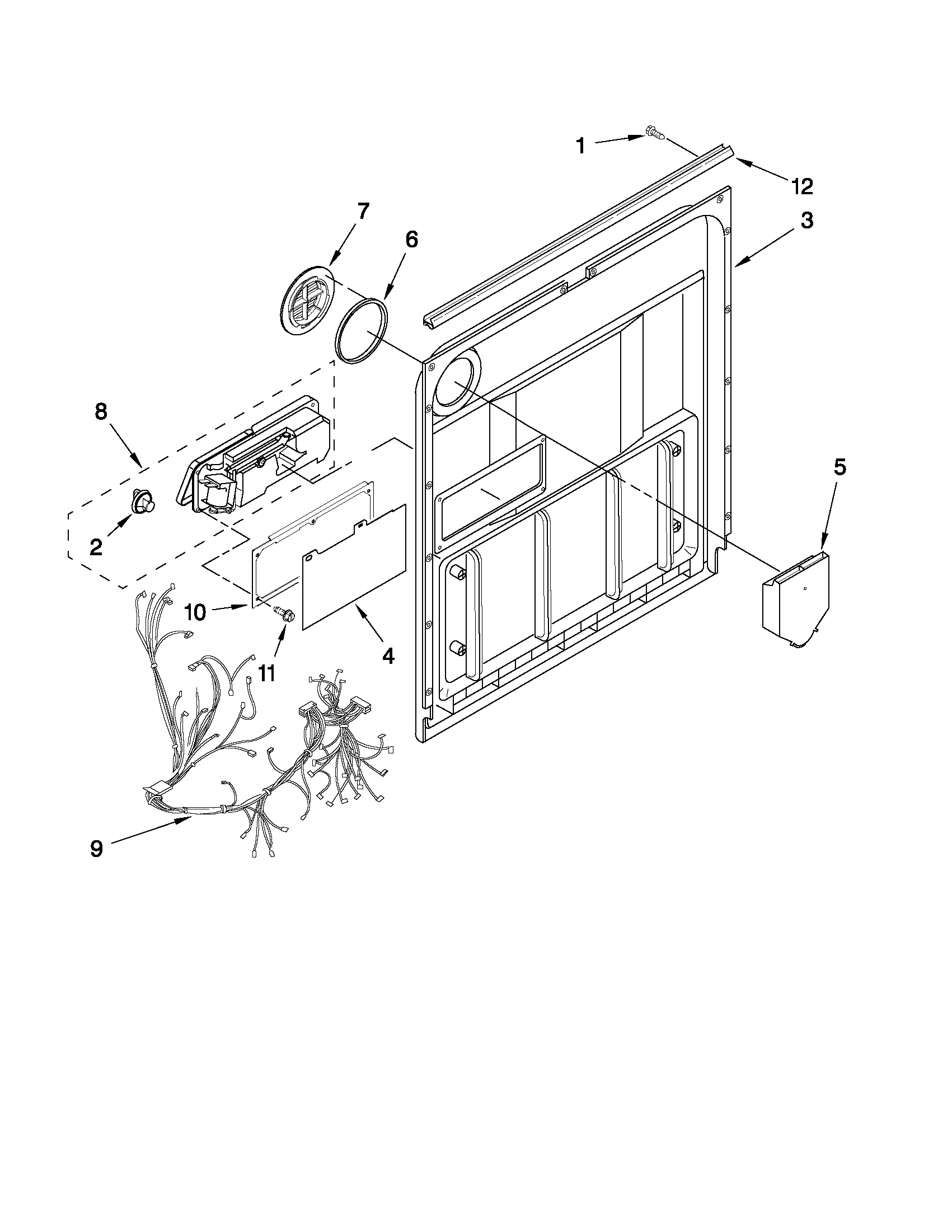 Whirlpool 7GU2300XTVQ3 inner door parts diagram